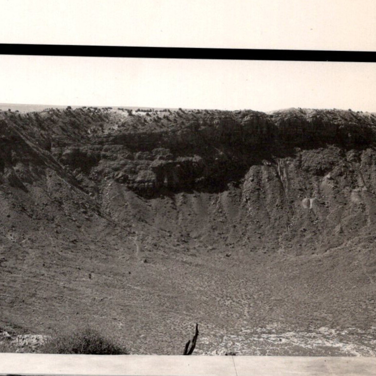 1940s RPPC Meteor Crater Observation Window Meteorite Winslow Arizona Postcard 1940s RPPC Meteor Crater Observation Window Meteorite Winslow Arizona Postcard