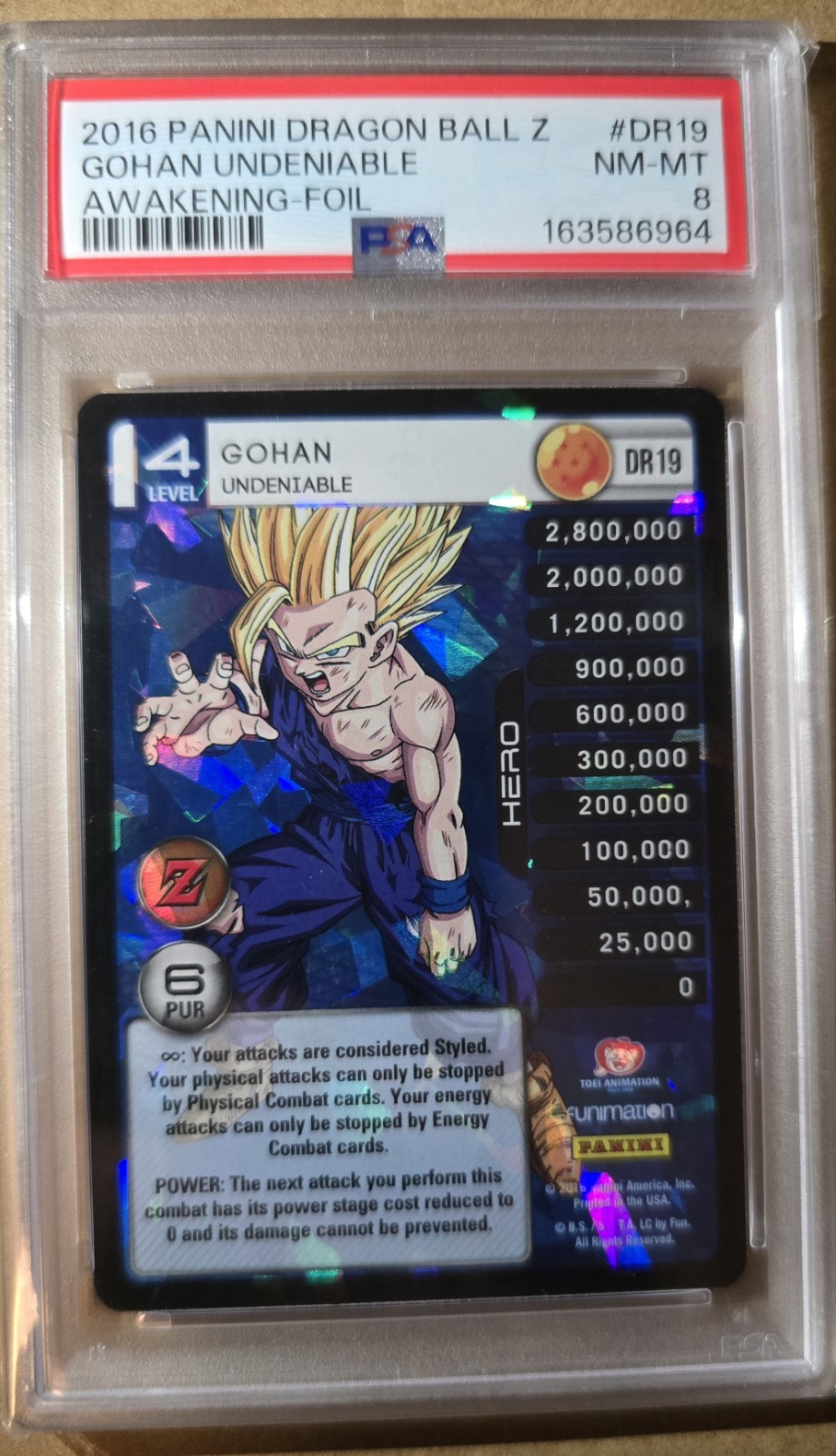 2016 Panini Awakening Gohan Undeniable #DR19 Dragon Ball Z Foil Psa 8 2016 Panini Awakening Gohan Undeniable #DR19 Dragon Ball Z Foil Psa 8