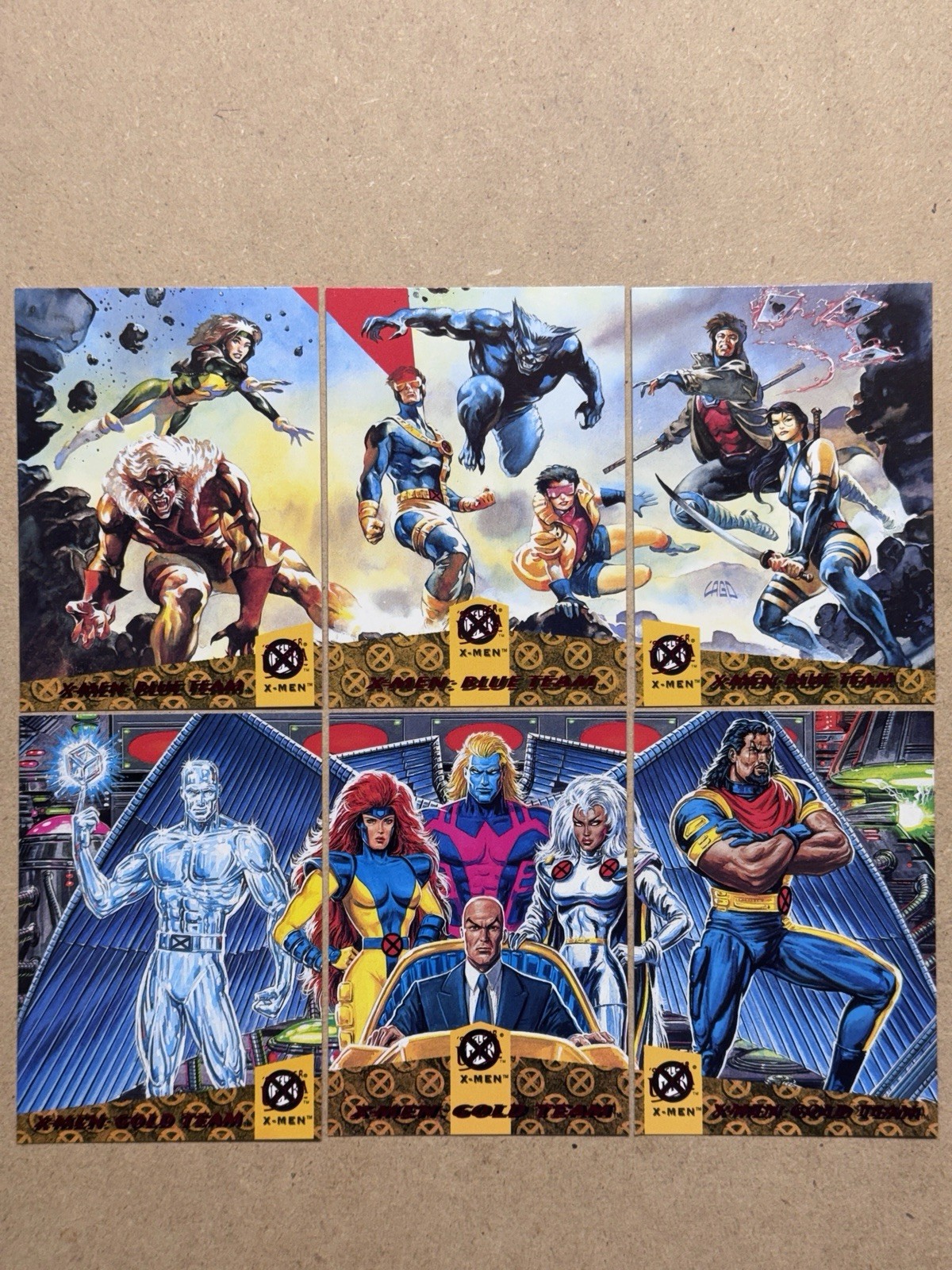 1994 Fleer Ultra X-Men Special Limited Subset Set 1-6 Blue & Gold Team