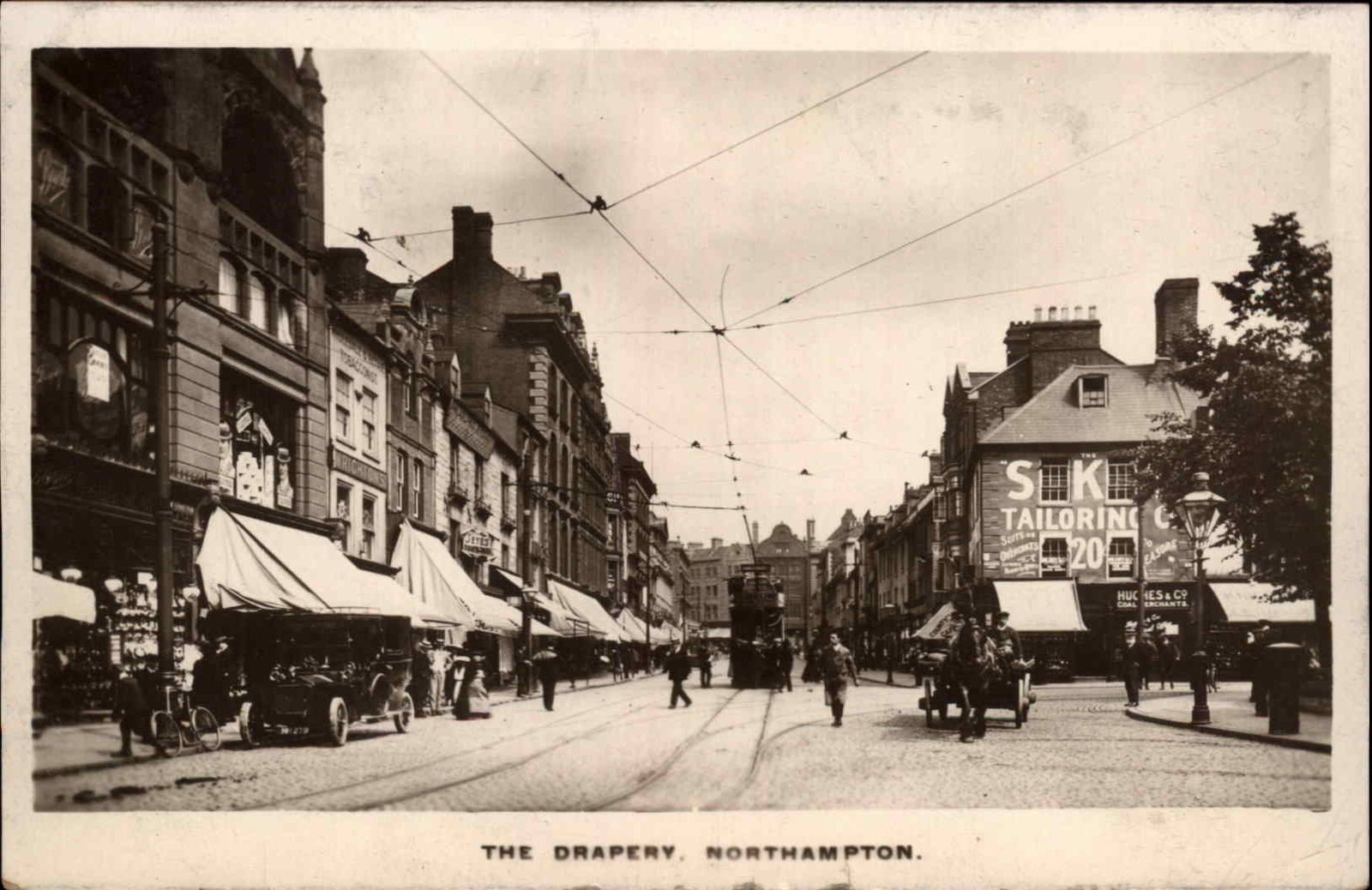 NORTHAMPTON NORTHAMPTONSHIRE The Drapery Busy Street Scene Vintage RPPC NORTHAMPTON NORTHAMPTONSHIRE The Drapery Busy Street Scene Vintage RPPC