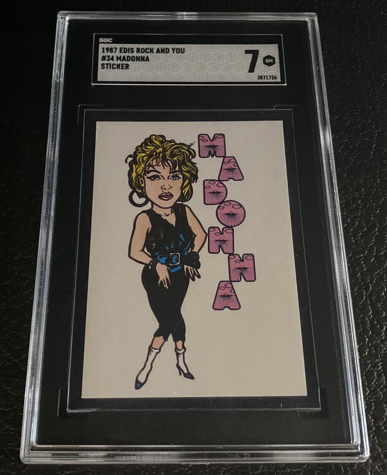 Madonna SGC 7 1987 Edis Rock And You Card Sticker Low Pop Music HOF Vintage 80s