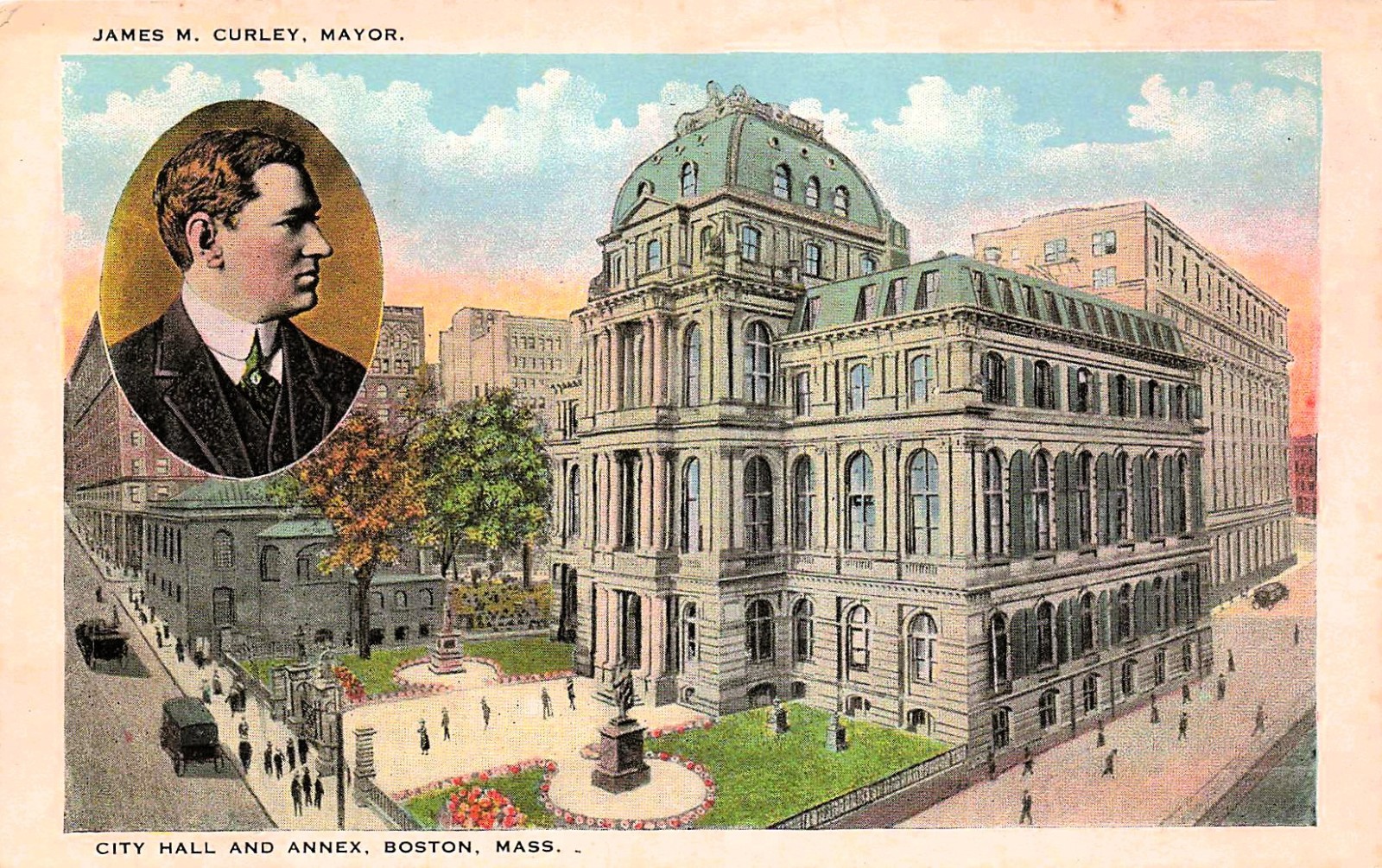 Boston City Hall Annex James Curley Mayor Vtg Postcard I20 Boston City Hall Annex James Curley Mayor Vtg Postcard I20