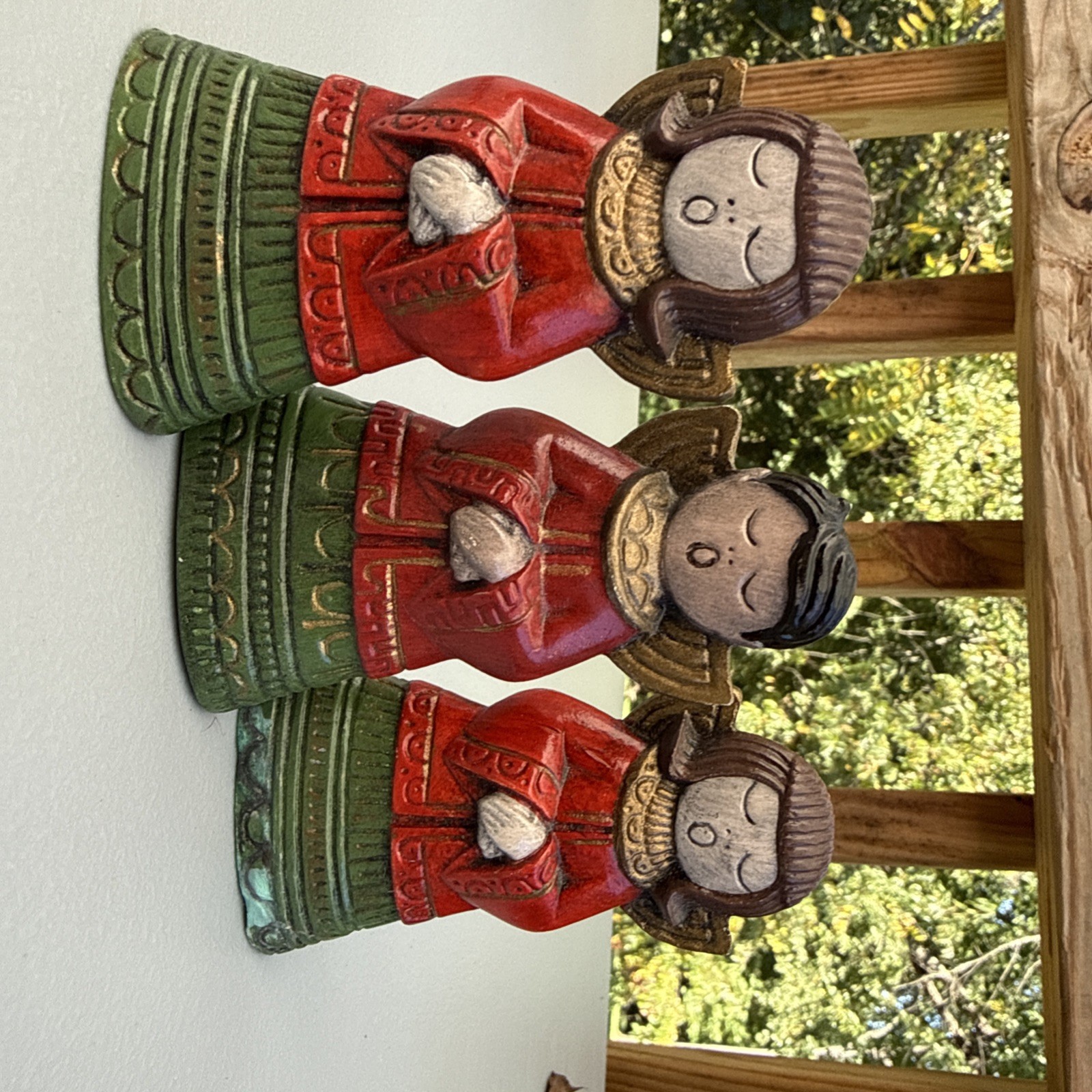 Vintage Singing Choir Angels - Set Of 3 Ceramic Christmas Trinkets Vintage Singing Choir Angels - Set Of 3 Ceramic Christmas Trinkets