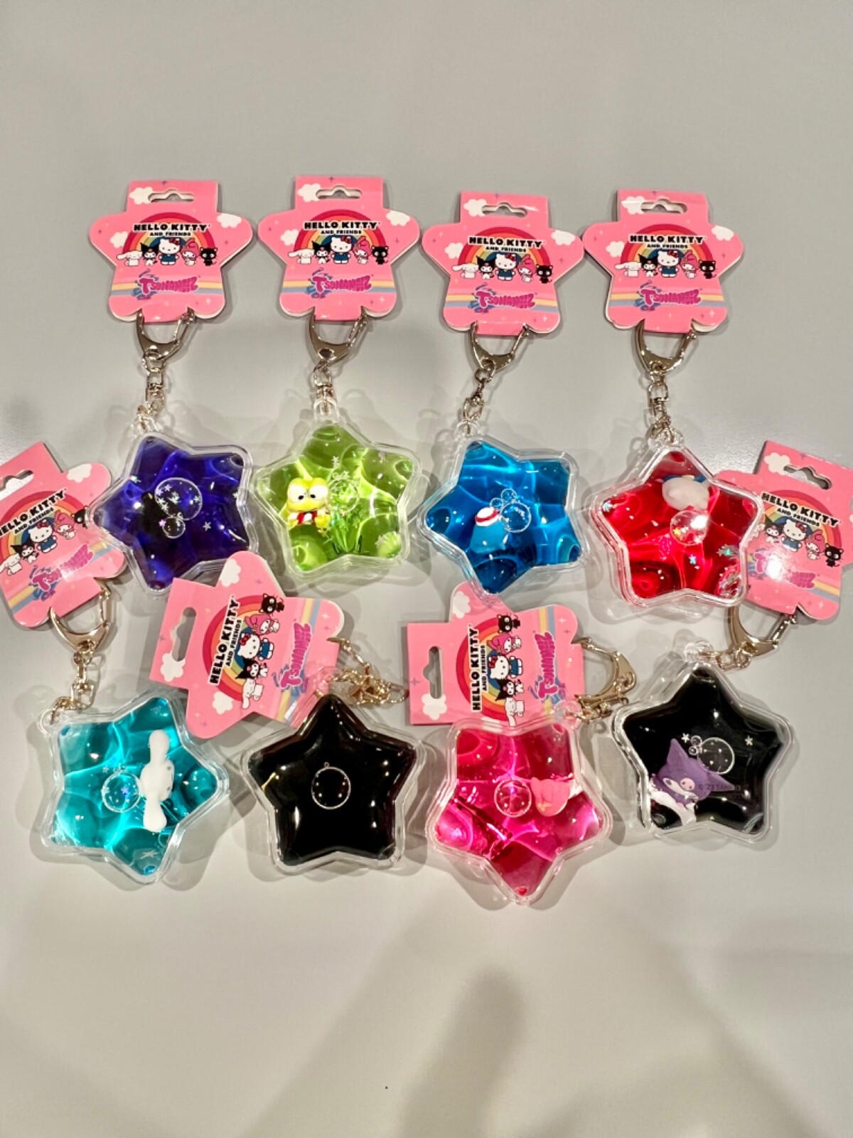 ALL 8 CHARACTERS HELLO KITTY TSUNAMEEZ ACRYLIC KEYCHAIN FIGURE CHARM SET Sanrio ALL 8 CHARACTERS HELLO KITTY TSUNAMEEZ ACRYLIC KEYCHAIN FIGURE CHARM SET Sanrio