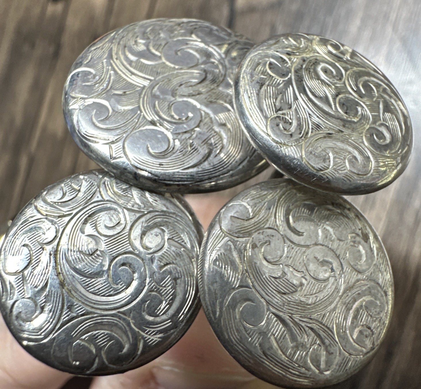 LEYS CHRISTIE & CO Antique Edwardian Sterling Silver Hat Pins Art Nouveau Set 4 LEYS CHRISTIE & CO Antique Edwardian Sterling Silver Hat Pins Art Nouveau Set 4