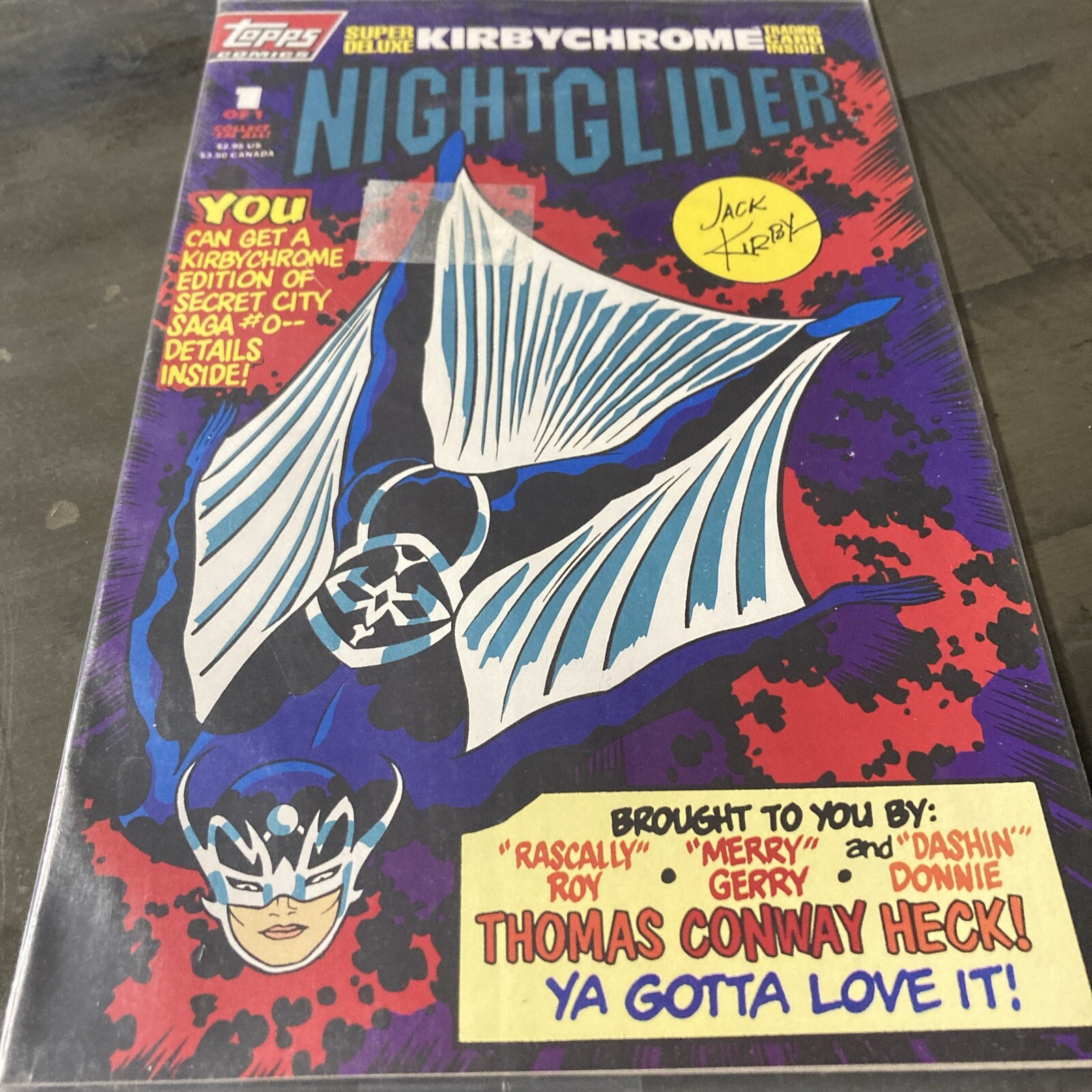 TOPPS COMICS - KIRBYCHROME - NIGHT GLIDER - 1 OF 1 - FACTORY SEALED WITH CARD