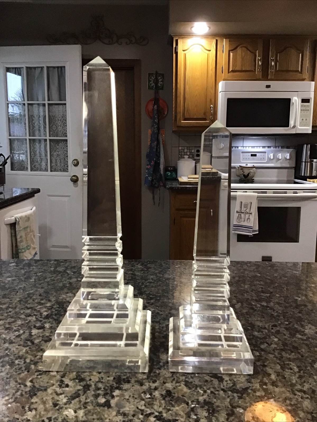 Vintage PAIR MCM Herb Ritts Lucite Acrylic Astrolite Obelisk Pyramid Sculptures Vintage PAIR MCM Herb Ritts Lucite Acrylic Astrolite Obelisk Pyramid Sculptures