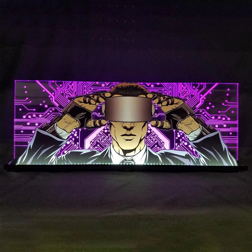 Johnny Mnemonic Pinball Machine Acrylic Led RGB Topper for Pinball Machine Johnny Mnemonic Pinball Machine Acrylic Led RGB Topper for Pinball Machine