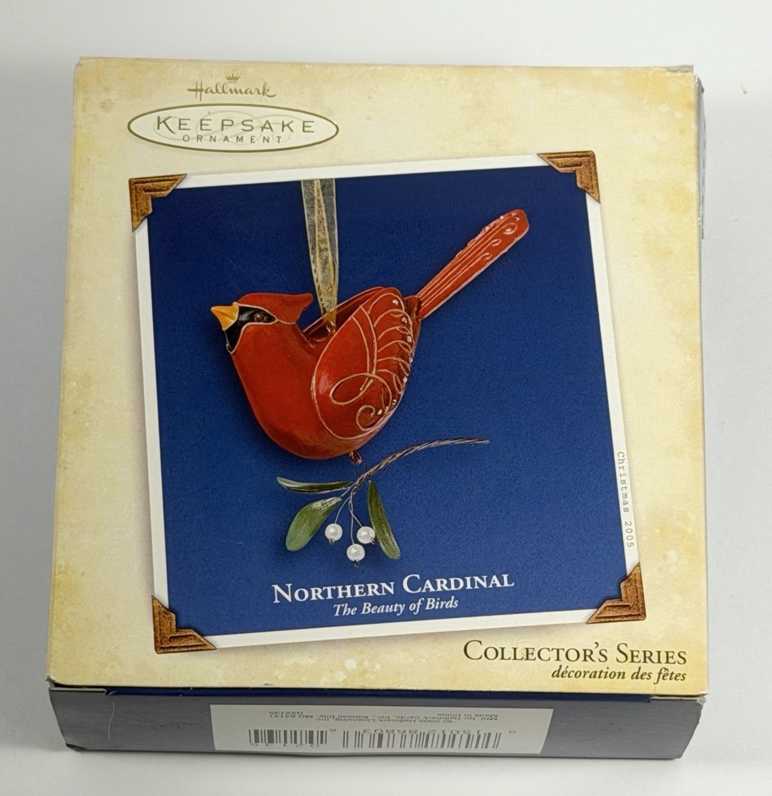 Hallmark 2005 Northern Cardinal Beauty of Birds Ornament QX2135 Open Box New