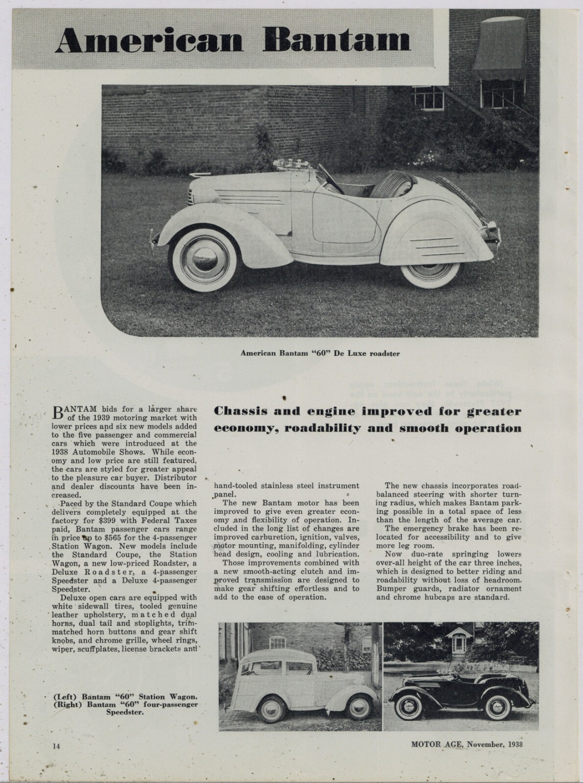 1939 American Bantam Car Co. Story & Pics: Model 60 Deluxe Roadster. Butler PA 1939 American Bantam Car Co. Story & Pics: Model 60 Deluxe Roadster. Butler PA