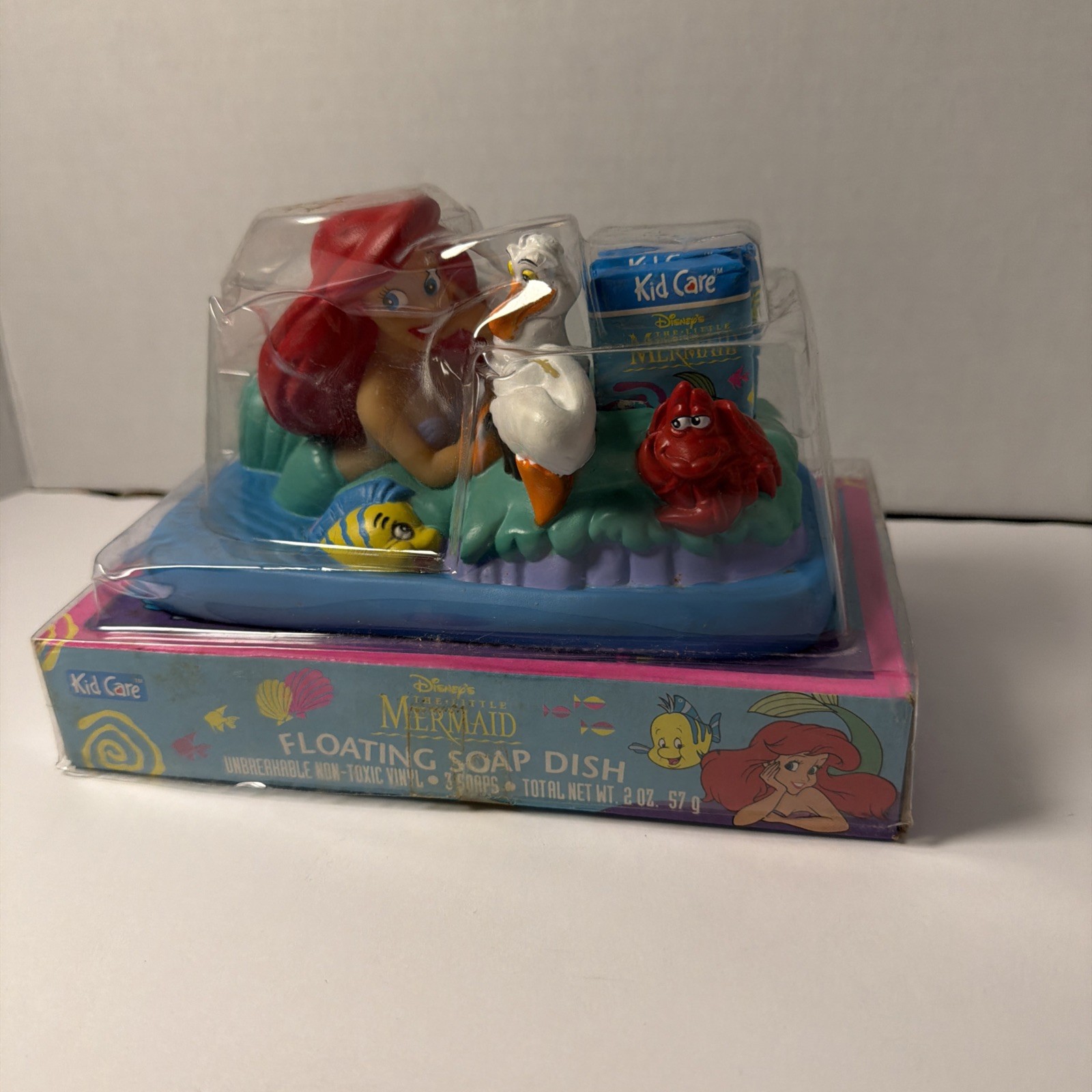 Vintage Disney The Little Mermaid Floating Soap Holder And Bathtub Toy 1991 Vintage Disney The Little Mermaid Floating Soap Holder And Bathtub Toy 1991