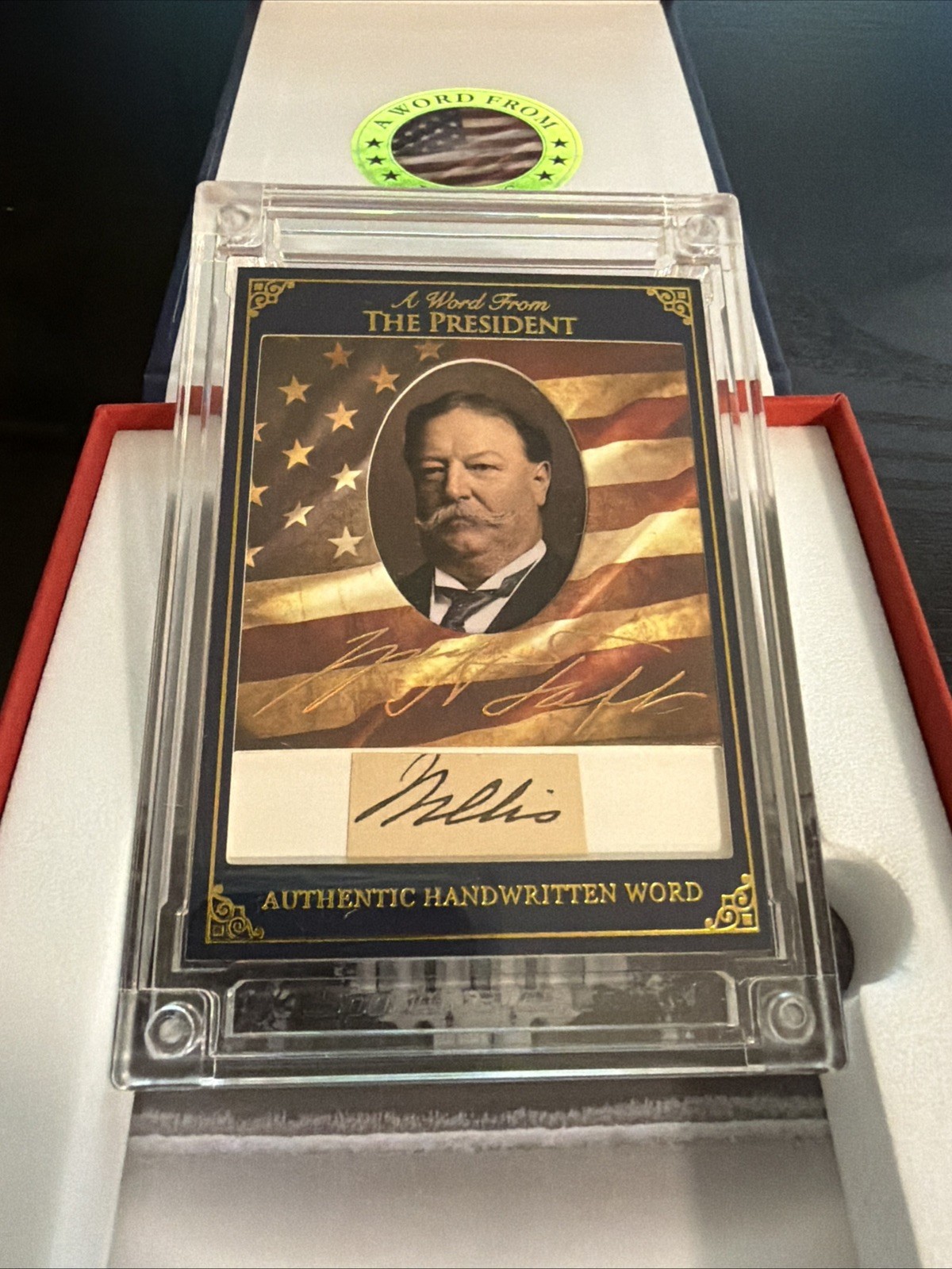 2025 A Word From POTUS William H. Taft Authentic Hand Written Word Card 2025 A Word From POTUS William H. Taft Authentic Hand Written Word Card
