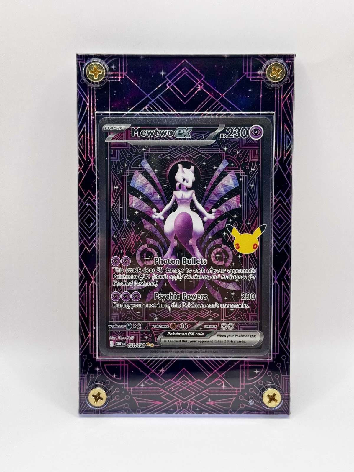 Mewtwo ex 151/128 30th Celebration EXTENDED ART SMART CASE ( CARD NOT INCLUDED) Mewtwo ex 151/128 30th Celebration EXTENDED ART SMART CASE ( CARD NOT INCLUDED)