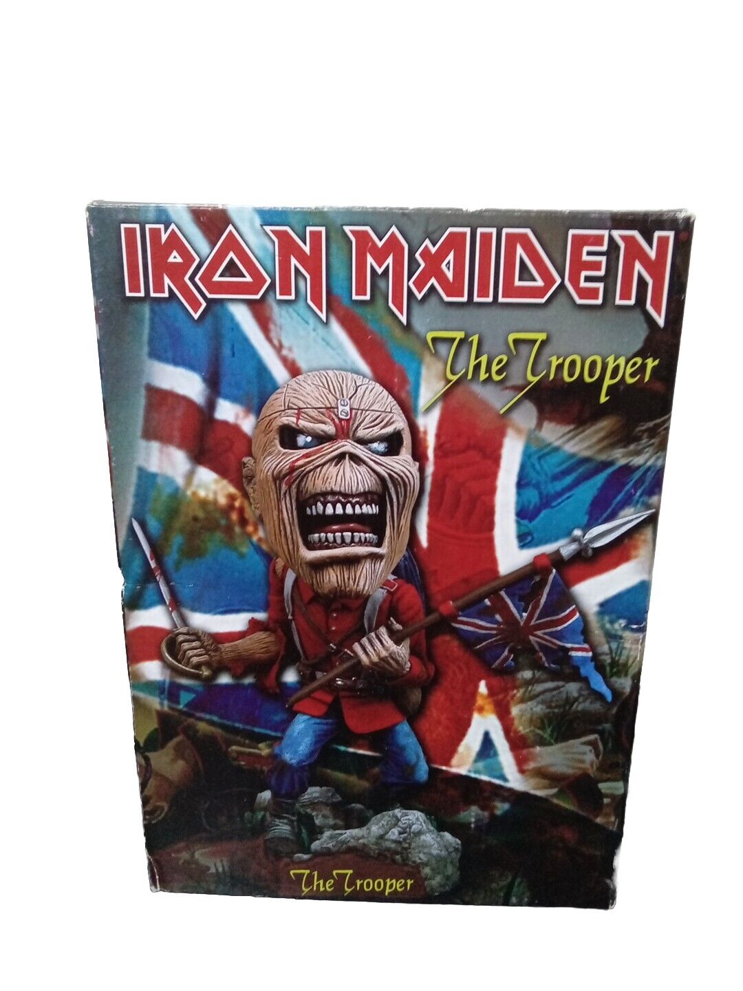 Neca Iron Maiden Eddie The Trooper Rock Head Knocker Figure NEW