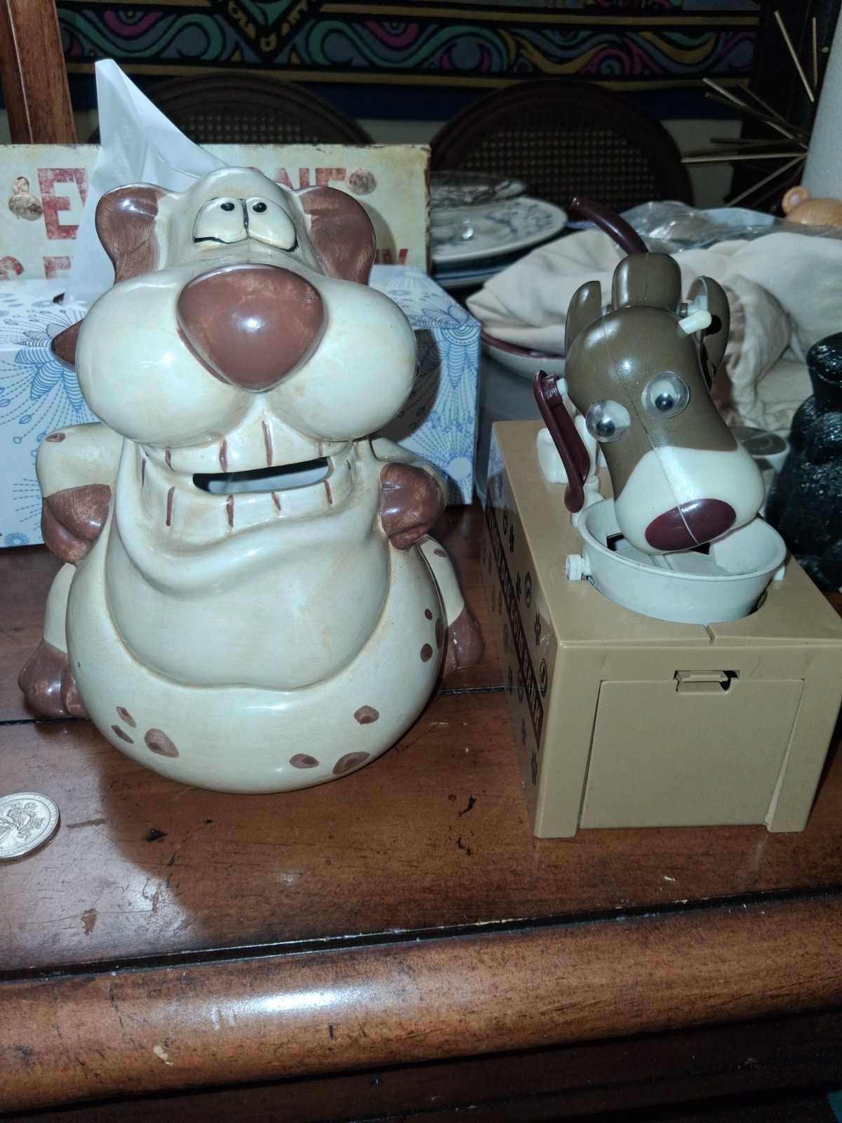 Hungry puppy mechanical piggy bank PLUS ceramic Hungry puppy mechanical piggy bank PLUS ceramic