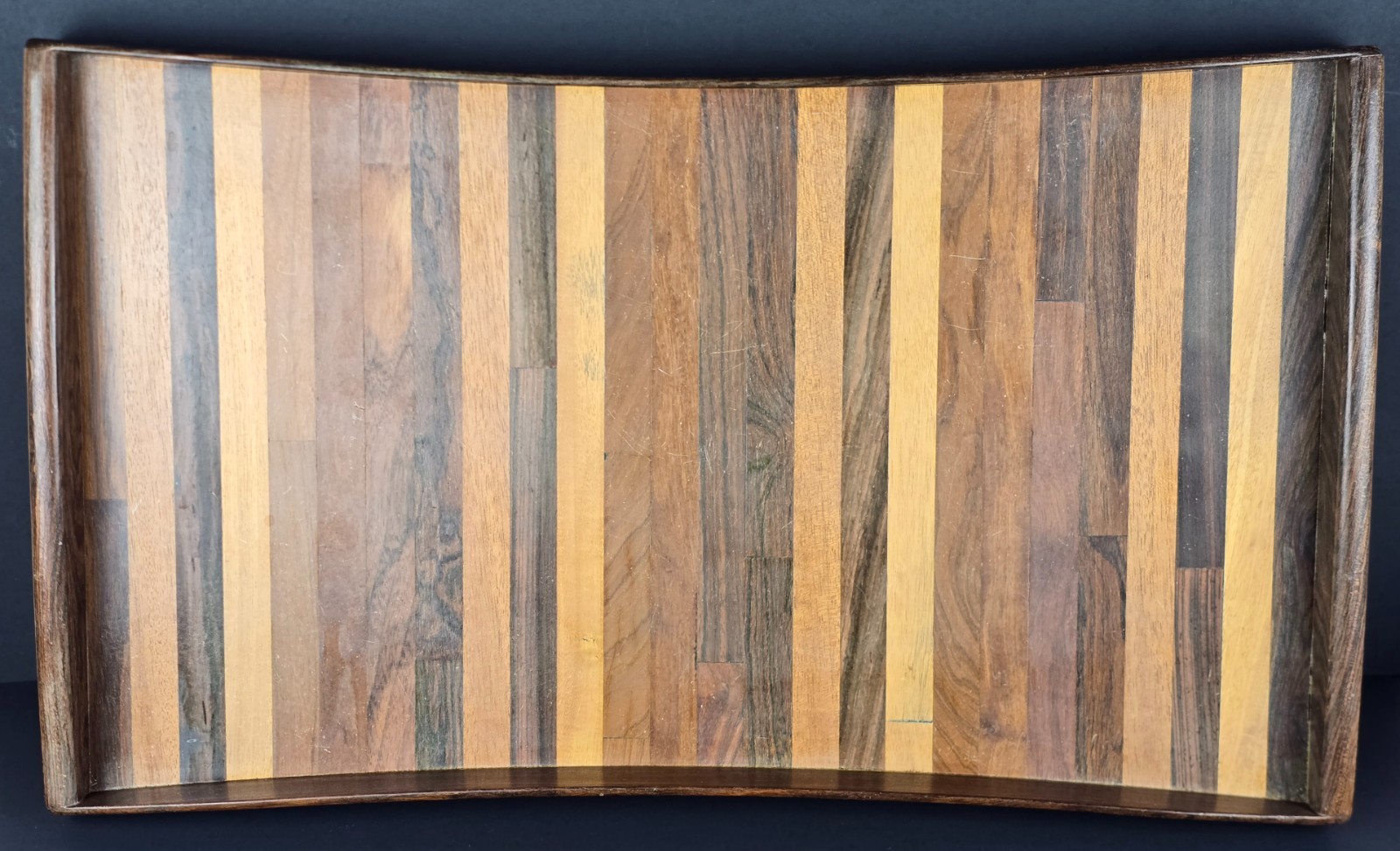 VTG MCM Don Shoemaker Mixed Woods of Mexico Tesselated Serving Tray 20" x 12" VTG MCM Don Shoemaker Mixed Woods of Mexico Tesselated Serving Tray 20" x 12"