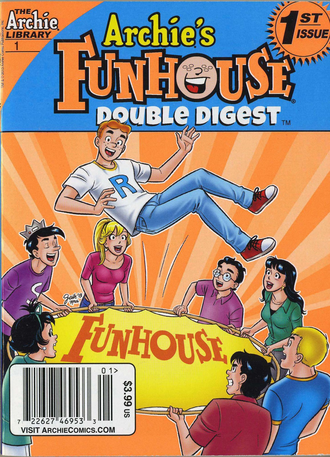 Archie's Funhouse Double Digest #1 (Newsstand) FN; Archie | w/Bag+Board
