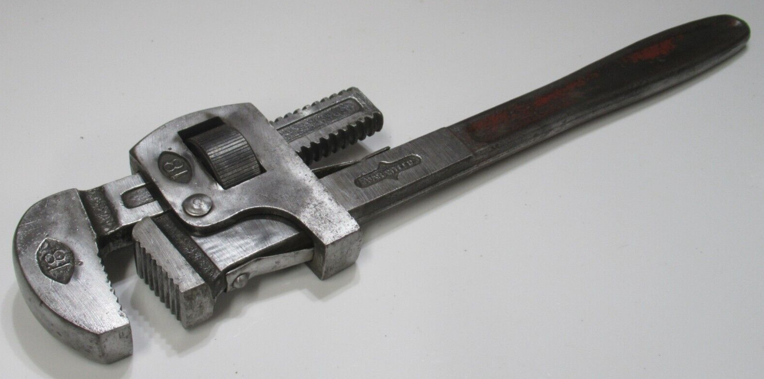 Vintage Henry & Allen 18" Stillson Pipe Wrench Auburn NY USA Antique Patina Vintage Henry & Allen 18" Stillson Pipe Wrench Auburn NY USA Antique Patina