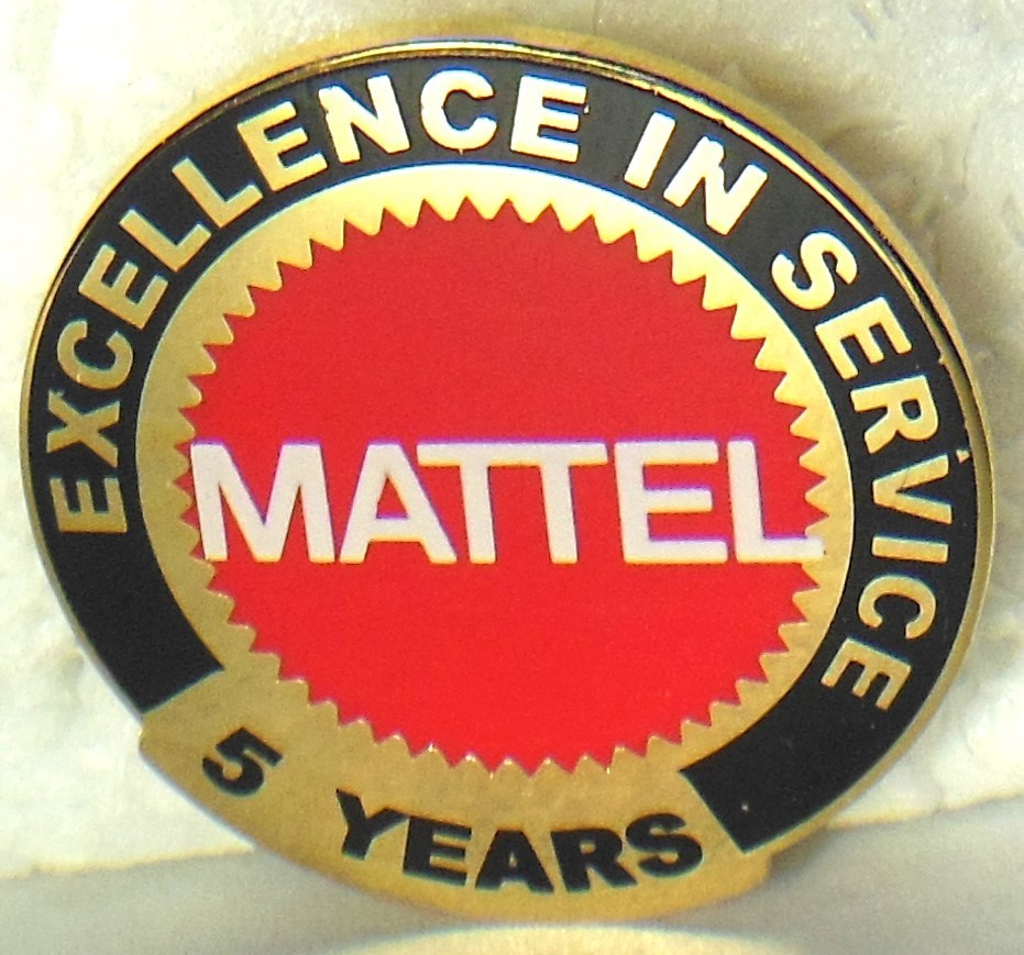 5 Year employee service award tie/lapel pin advertising MATTEL TOY Co. 5 Year employee service award tie/lapel pin advertising MATTEL TOY Co.