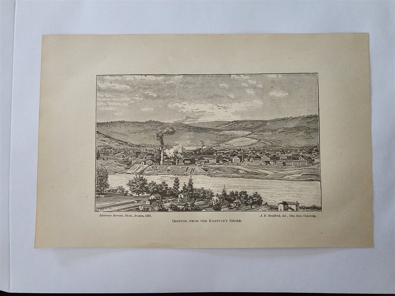 Ironton Ohio View From Kentucky 1887 1900 Ohio Krehbiel Print Picture Ironton Ohio View From Kentucky 1887 1900 Ohio Krehbiel Print Picture