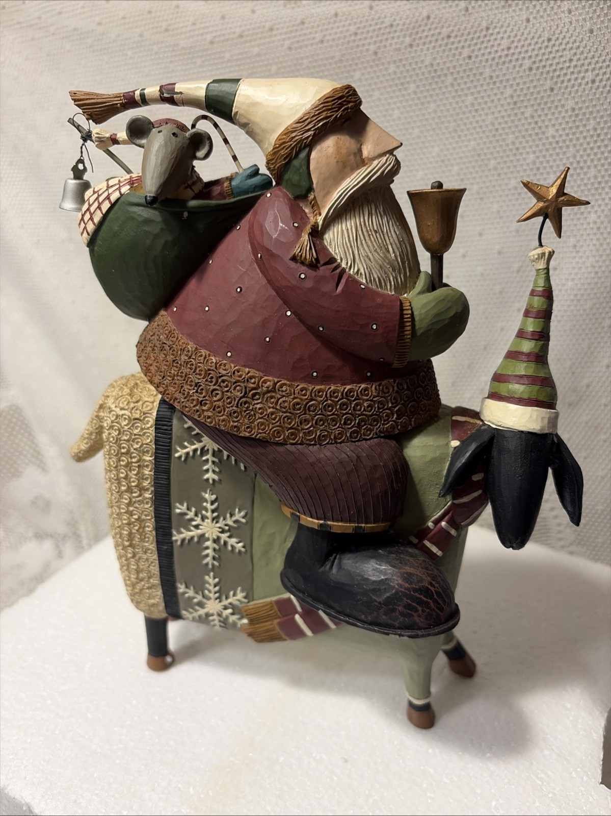 Williraye Studio Santa Claus Primitive Figure Christmas Sheep Mouse Greetings Williraye Studio Santa Claus Primitive Figure Christmas Sheep Mouse Greetings