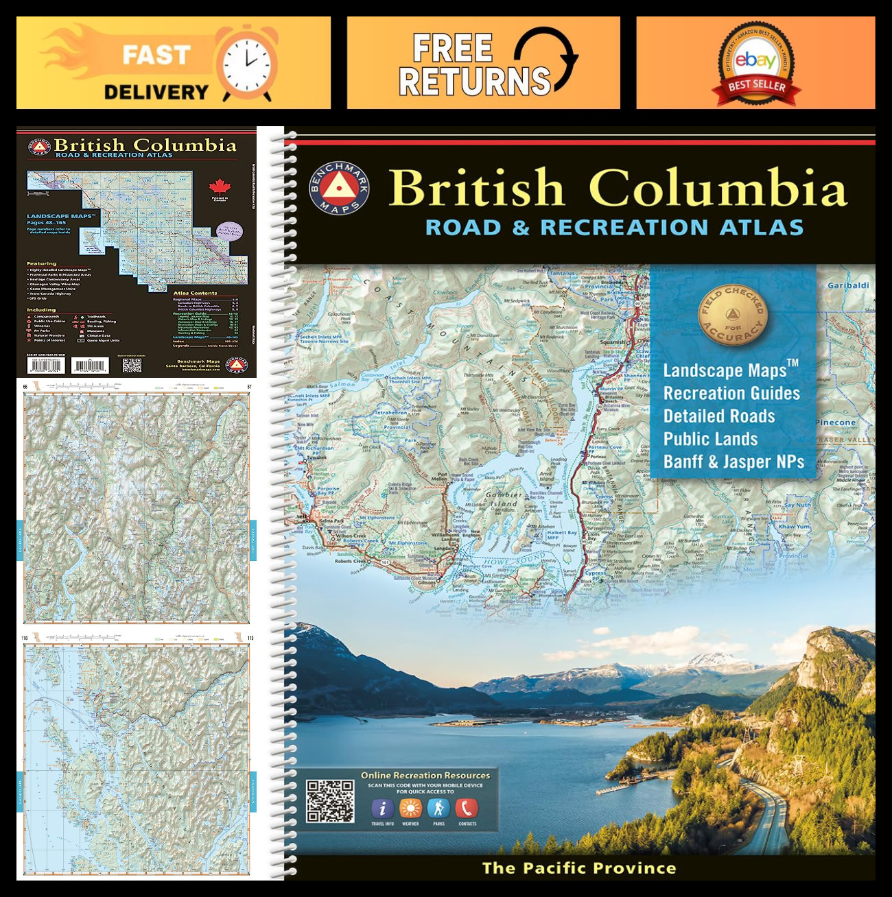 British Columbia Road & Recreation Atlas 2024 - Detailed Maps & Travel Guide British Columbia Road & Recreation Atlas 2024 - Detailed Maps & Travel Guide