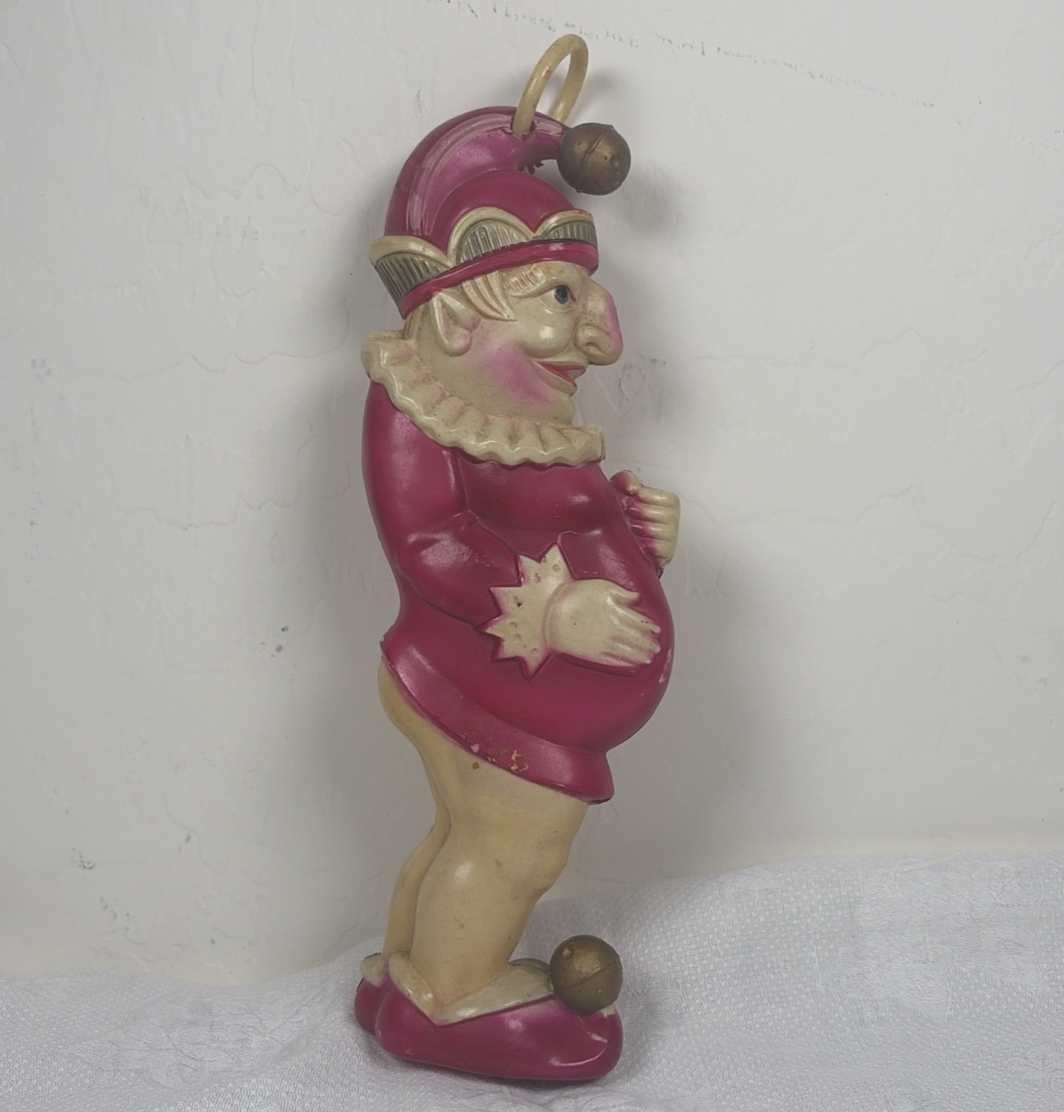Vintage Mr. Punch Christmas Celluloid Plastic Viscoloid 9.5" x 3" Made in Japan Vintage Mr. Punch Christmas Celluloid Plastic Viscoloid 9.5" x 3" Made in Japan