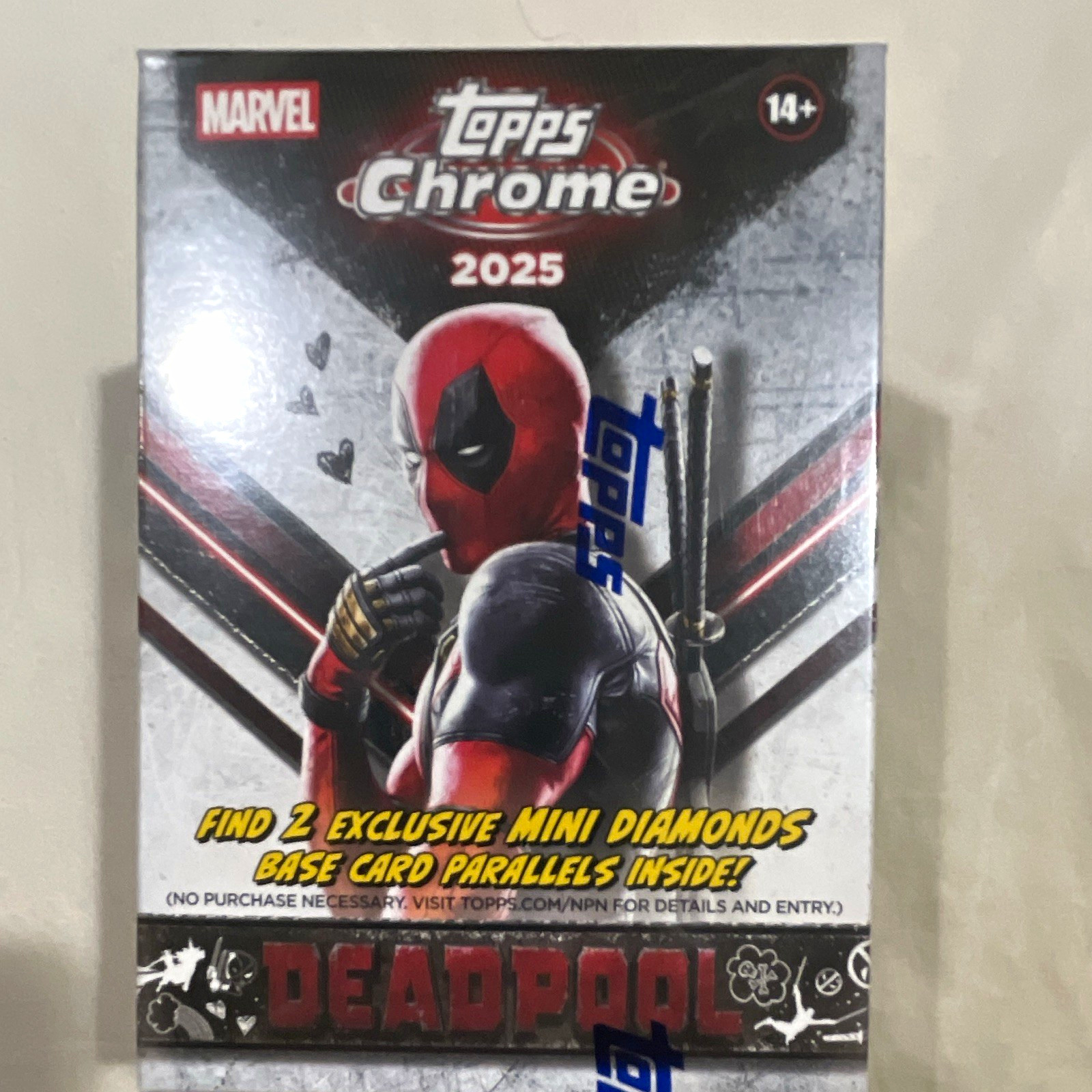 Topps 2025 Marvel Deadpool Chrome Sealed Trading Card Box 28 Cards Topps 2025 Marvel Deadpool Chrome Sealed Trading Card Box 28 Cards