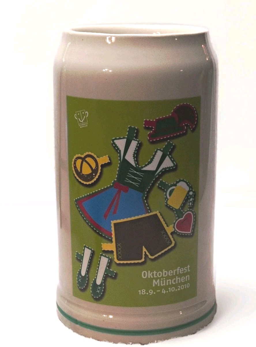 Official 2010 Munich Oktoberfest 1L Beer Stein Restal Germany 200th Anniversary Official 2010 Munich Oktoberfest 1L Beer Stein Restal Germany 200th Anniversary