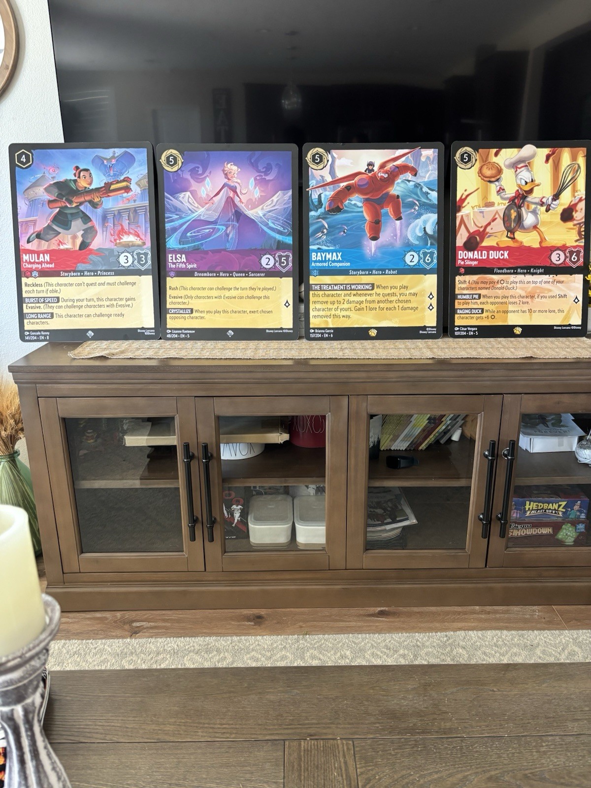 Disney Lorcana Jumbo Oversized Promo cards Lot Of 4 Disney Lorcana Jumbo Oversized Promo cards Lot Of 4