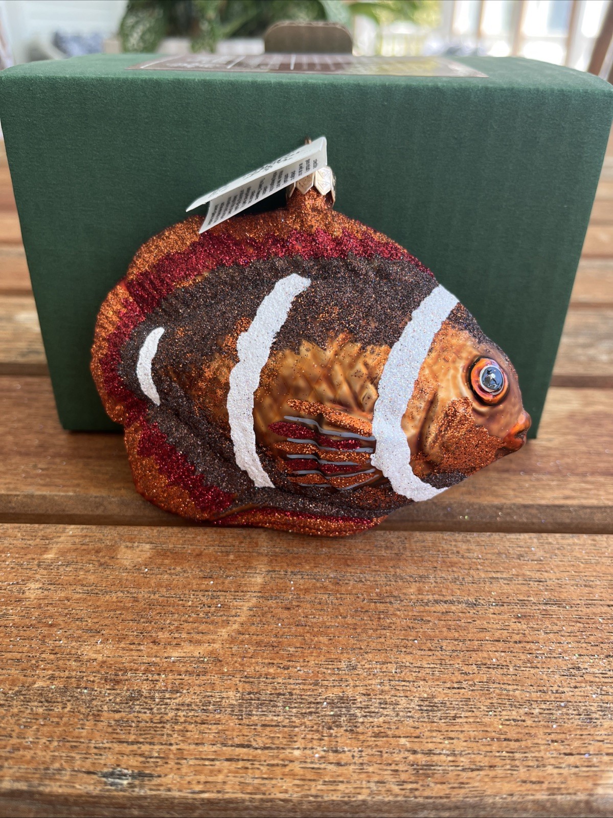 HANDMADE Orange Fish Nemo Slavic Treasures Poland Hand Blown Ornament Deep Sea HANDMADE Orange Fish Nemo Slavic Treasures Poland Hand Blown Ornament Deep Sea