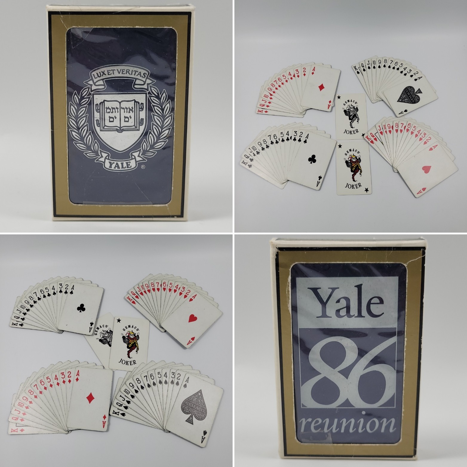 Yale University 1986 Reunion Playing Cards Lot Crest Logo Class Alumni VTG Yale University 1986 Reunion Playing Cards Lot Crest Logo Class Alumni VTG