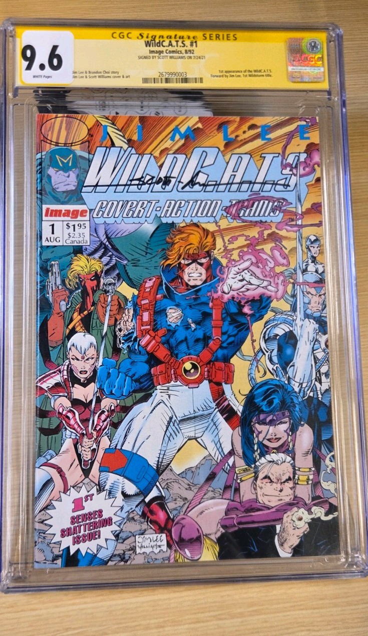 WILDC.A.T.S Wildcats 1 CGC SS 9.6 Signed Scott Williams key issue 1st Appearance WILDC.A.T.S Wildcats 1 CGC SS 9.6 Signed Scott Williams key issue 1st Appearance