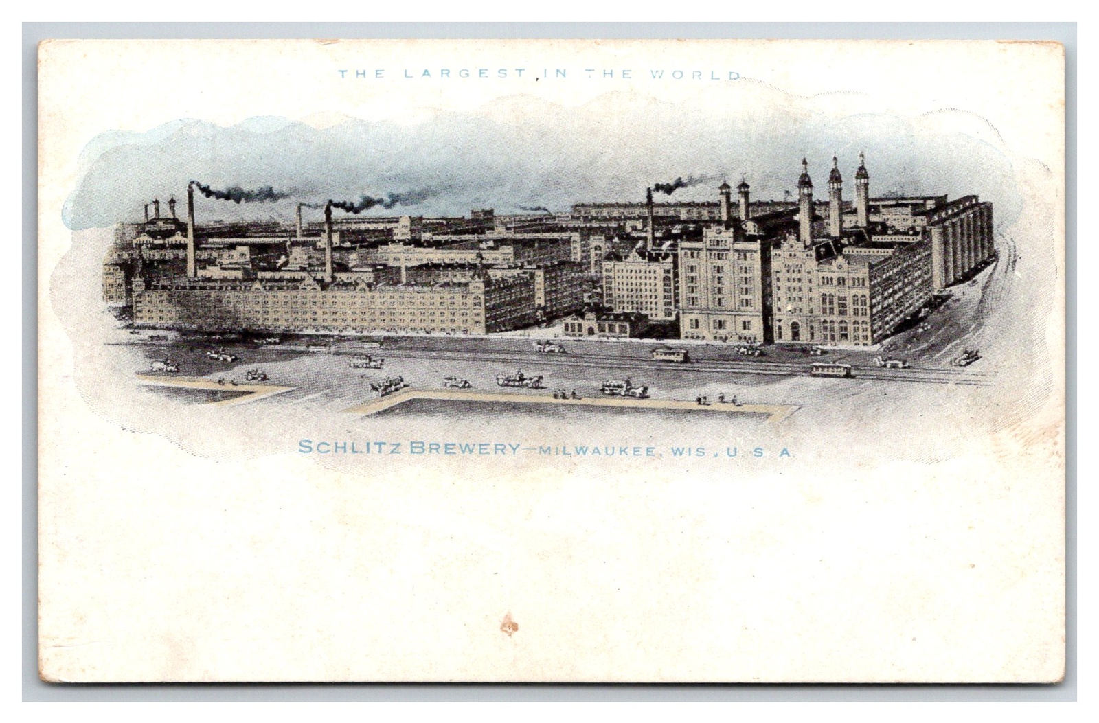 c1905 Schlitz Brewery Buildings Cars Milwaukee Wisconsin WI Antique Postcard c1905 Schlitz Brewery Buildings Cars Milwaukee Wisconsin WI Antique Postcard