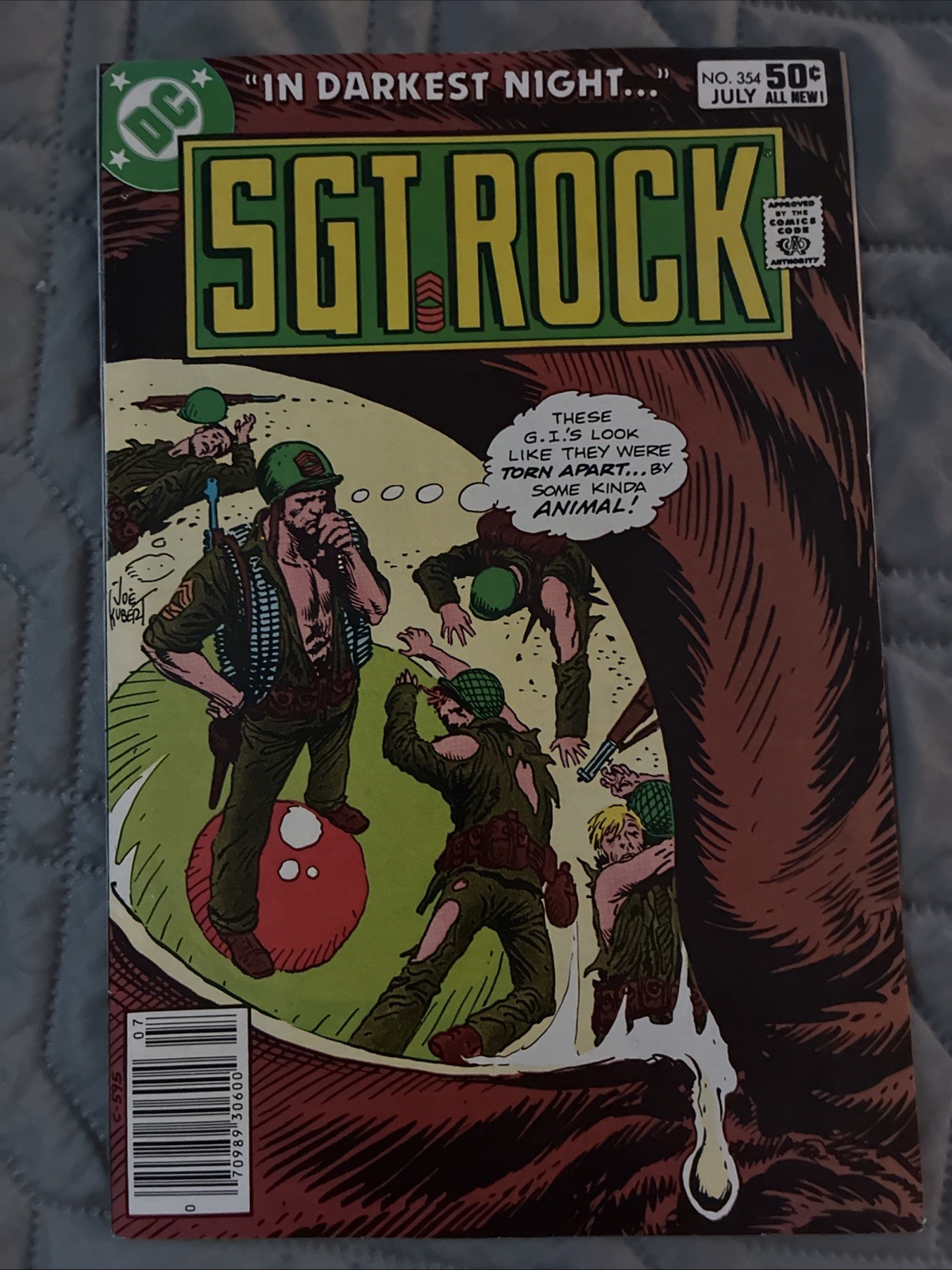 Sgt. Rock # 354 DC Comic Book War Series Joe Kubert 1981 Newsstand
