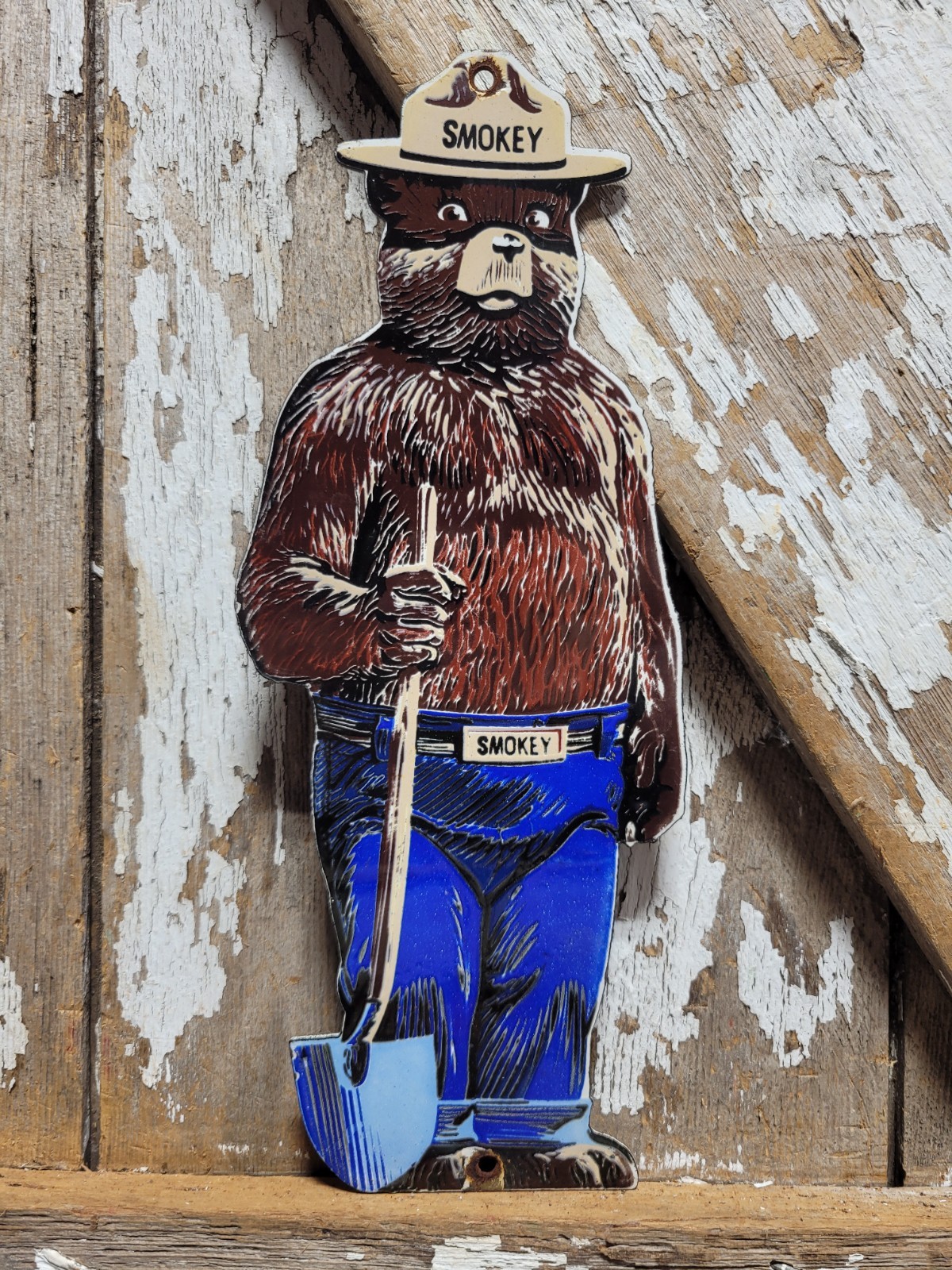 VINTAGE SMOKEY THE BEAR PORCELAIN SIGN OLD US FOREST SERVICE NATIONAL PARK FIRE VINTAGE SMOKEY THE BEAR PORCELAIN SIGN OLD US FOREST SERVICE NATIONAL PARK FIRE