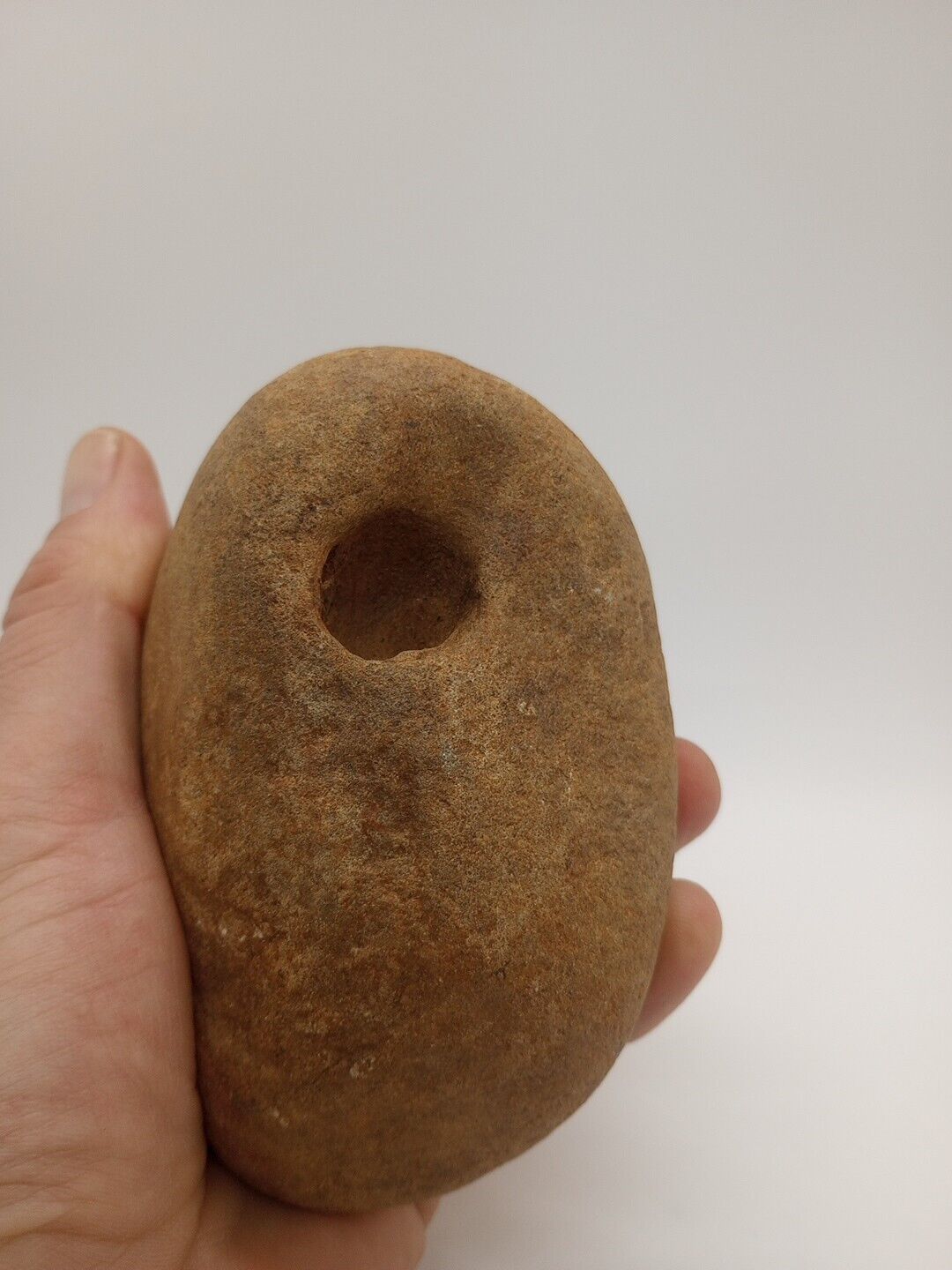 Native American Artifacts  Fire Starter Ink Pot Nutting Stone Wisconsin 1lb 11oz