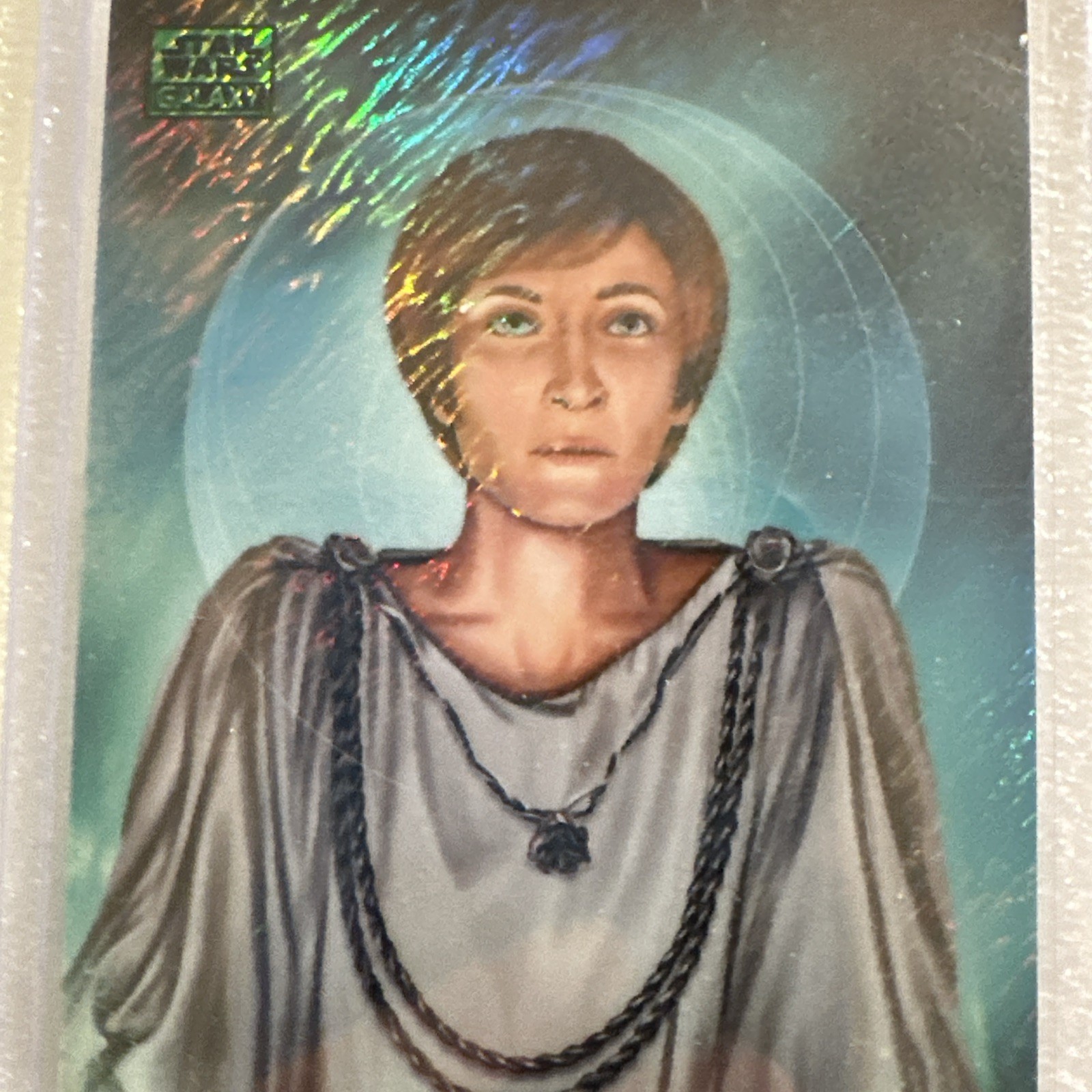 2026 Topps Star Wars Galaxy Chrome Green Shimmer Refr Mon Mothma ARO-11 /199 2026 Topps Star Wars Galaxy Chrome Green Shimmer Refr Mon Mothma ARO-11 /199