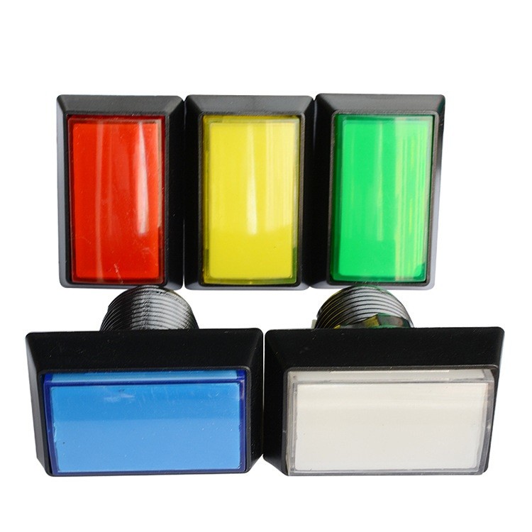 5Pcs Arcade Square Rectangle Push Buttons Illumilated LED w/ Microswitch 5Pcs Arcade Square Rectangle Push Buttons Illumilated LED w/ Microswitch
