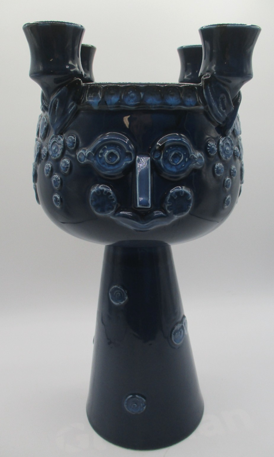 RARE ROSENTHAL BJORN WIINBLAD CENTERPIECE HEAD VASE 4 CANDLE HOLDER ~ 14 1/4"
