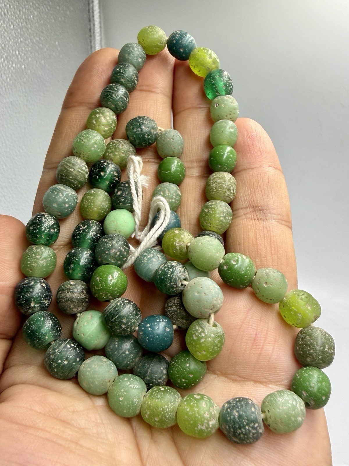 Unique Ancient Old Roman Mosaic Glass Wonderful Rare Unique Beds Necklace
