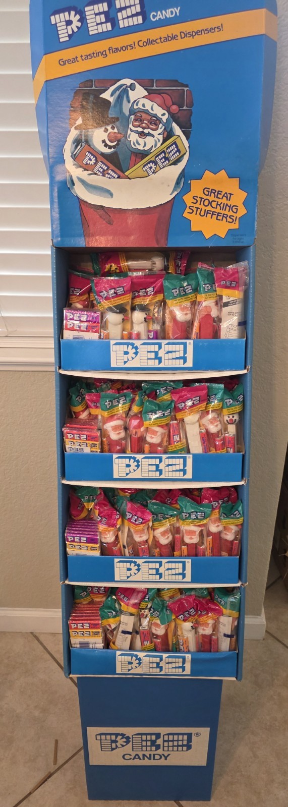 Pez Christmas Floor Display 144ct 80s Collection Pez Christmas Floor Display 144ct 80s Collection