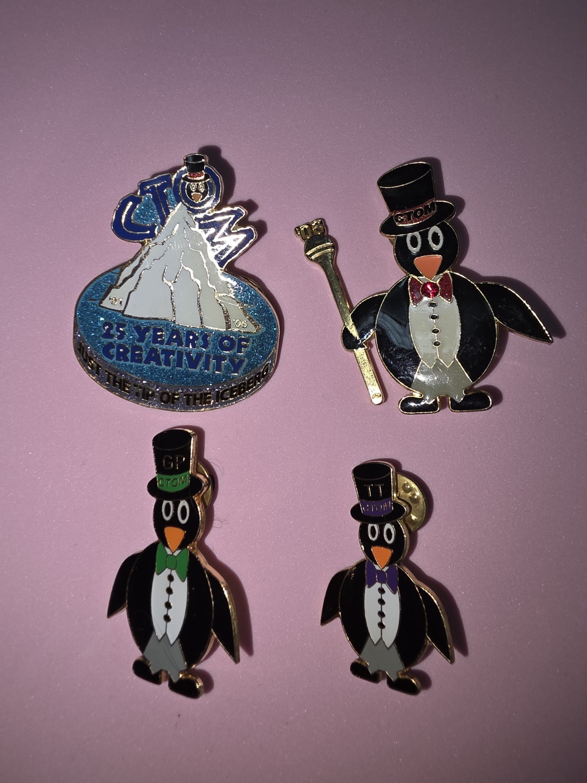 Vintage 2006 Odyssey of the Mind 25th Anniversary Pin Penguin Set Very Rare