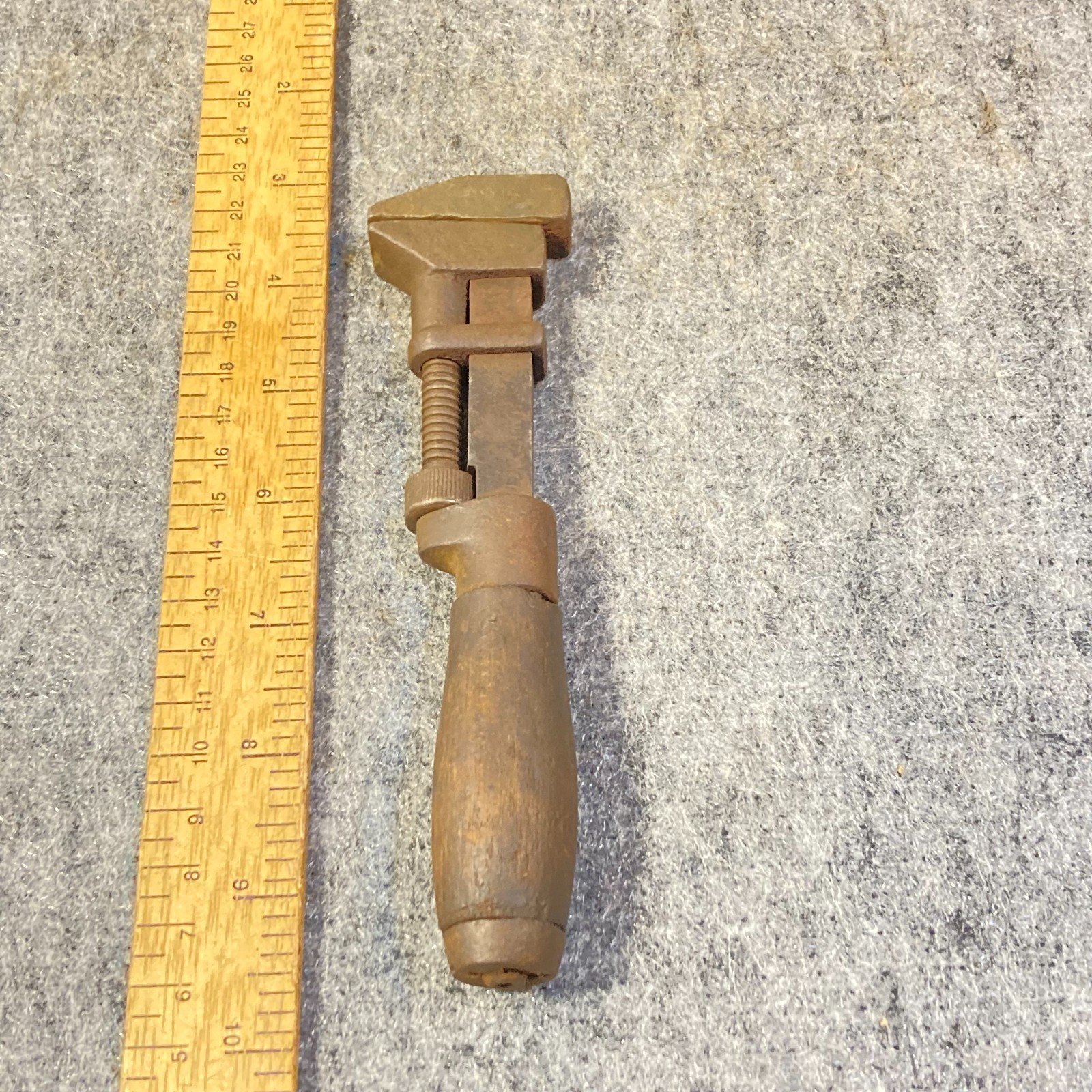 Vintage J.W. Allison Wrench Monkey Pipe Smooth Jaw 6 1/2" Wood Handle USA Vintage J.W. Allison Wrench Monkey Pipe Smooth Jaw 6 1/2" Wood Handle USA