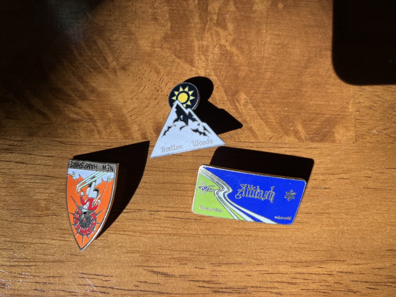 Vintage 1970s Ski Pins Lot (3) - Ski New Hampshire, Attitash, and Bretton Woods Vintage 1970s Ski Pins Lot (3) - Ski New Hampshire, Attitash, and Bretton Woods