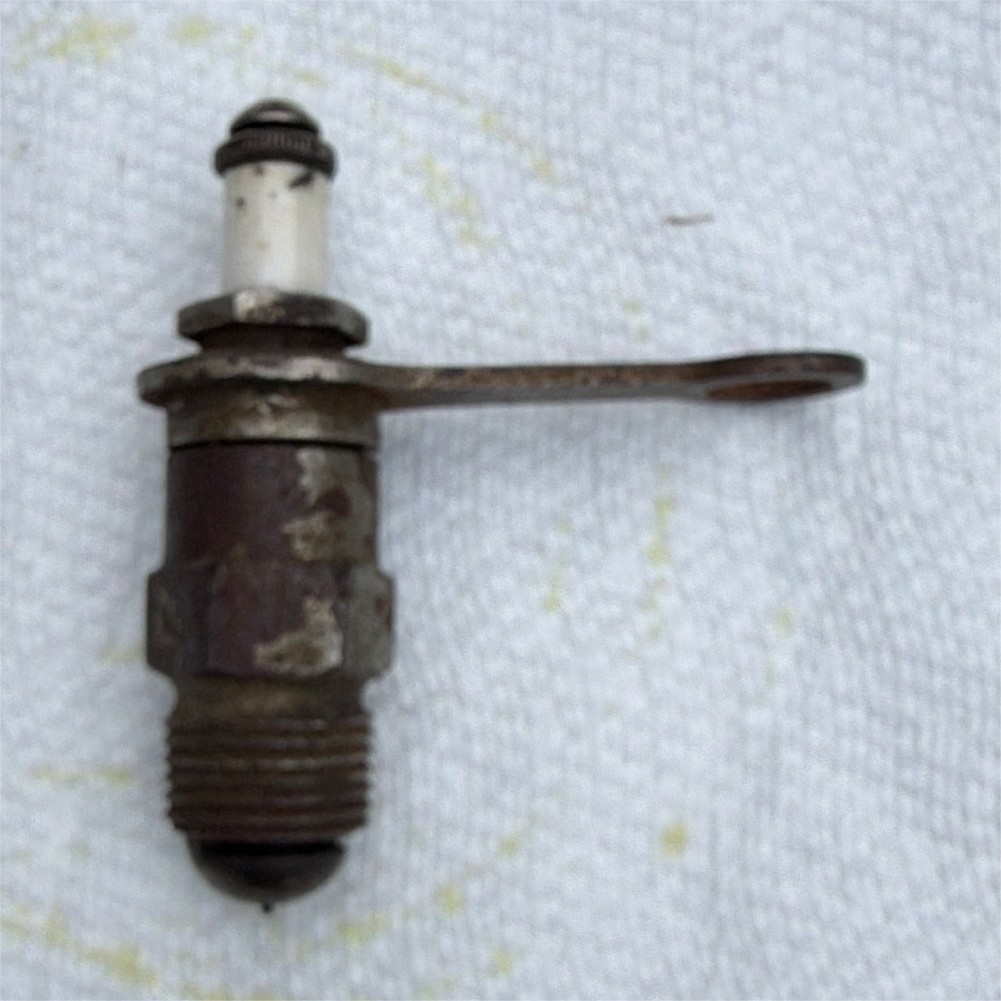 RARE 1900 VINTAGE ANTIQUE Spark Plug w/ Mounting Bracket Pull Handle RARE 1900 VINTAGE ANTIQUE Spark Plug w/ Mounting Bracket Pull Handle