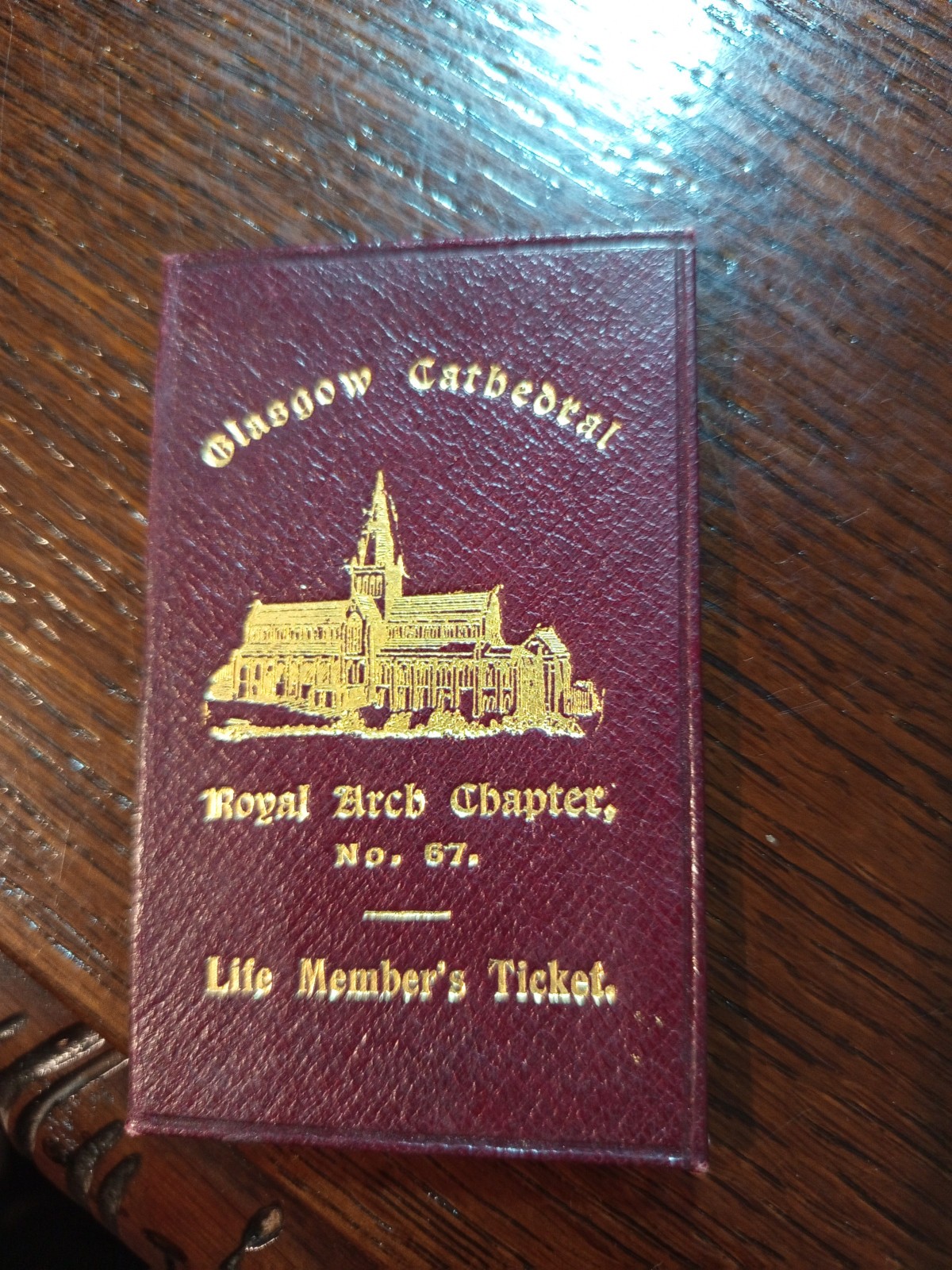 1920 Life Member Glasgow Cathedral Royal Arch Chapter 67 Freemasonry masonic/992