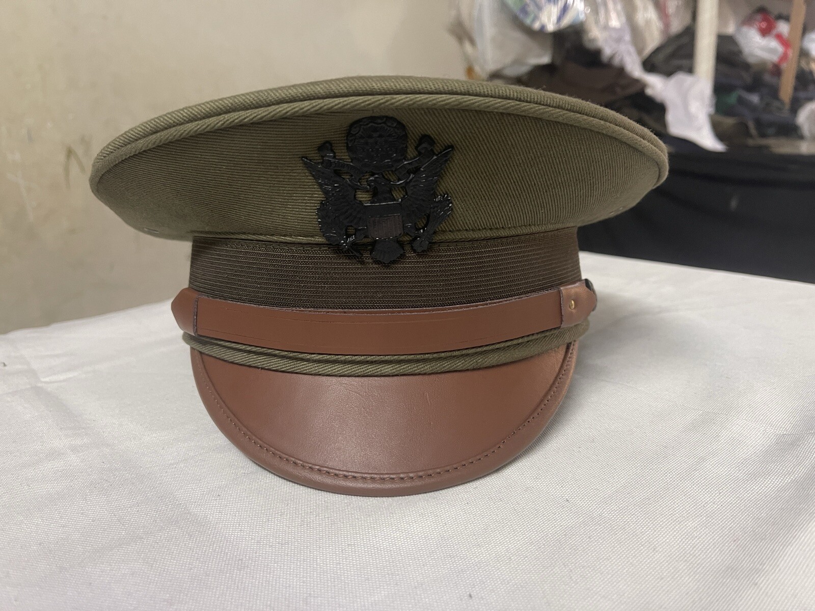 M1912 US Army officers visor cap. M1912 US Army officers visor cap.