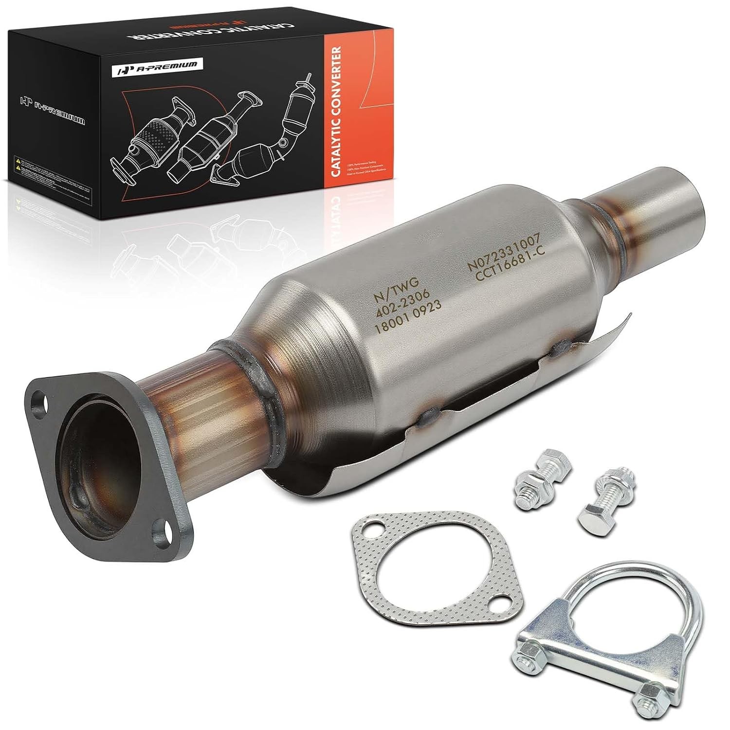 A-Premium E.P.A Compliant Catalytic Converter No O2 Sensor Port Oxygen Sensor