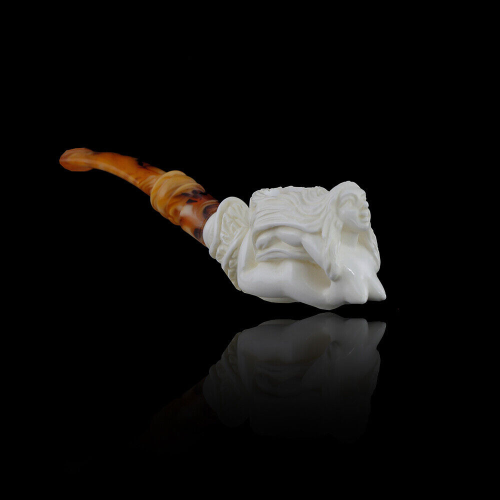 Nude Lady Meerschaum Pipe hand carved, smoking pipe tobacco pfeife with case
